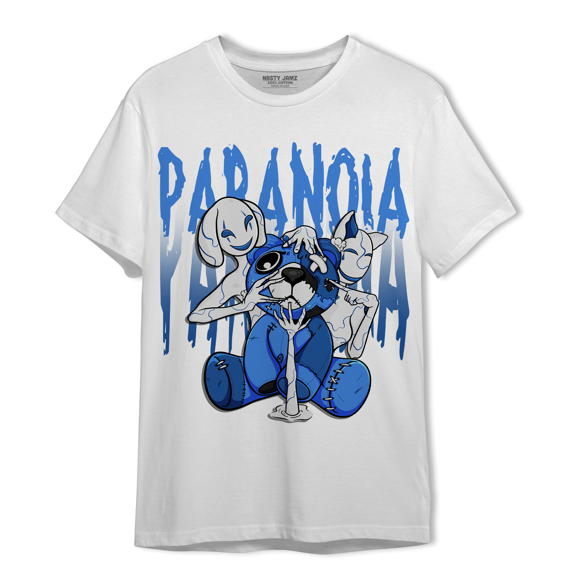 University Blue Toe 1s T Shirt Match Paranoia BER - NastyJamz