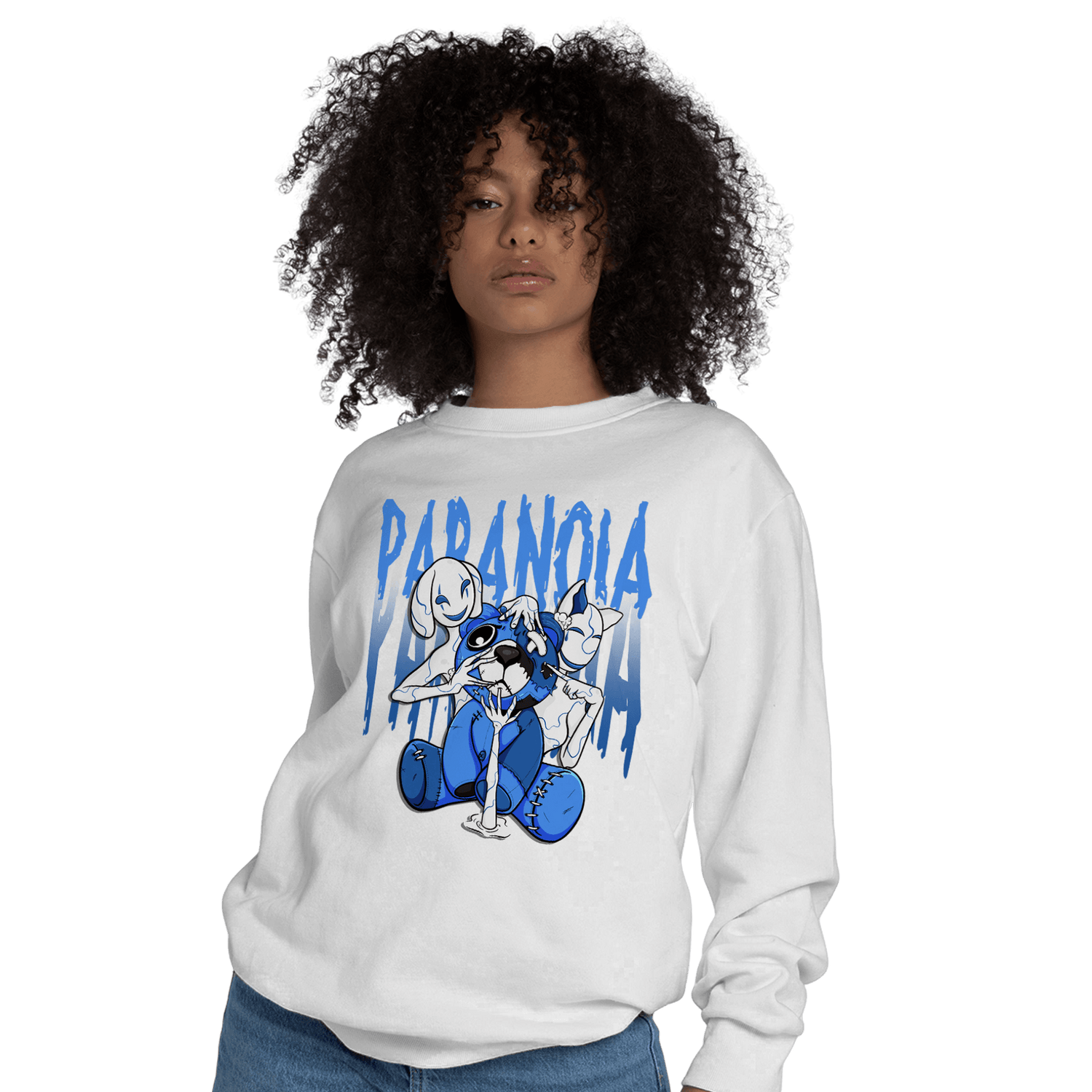 University Blue Toe 1s Sweatshirt Match Paranoia BER - NastyJamz