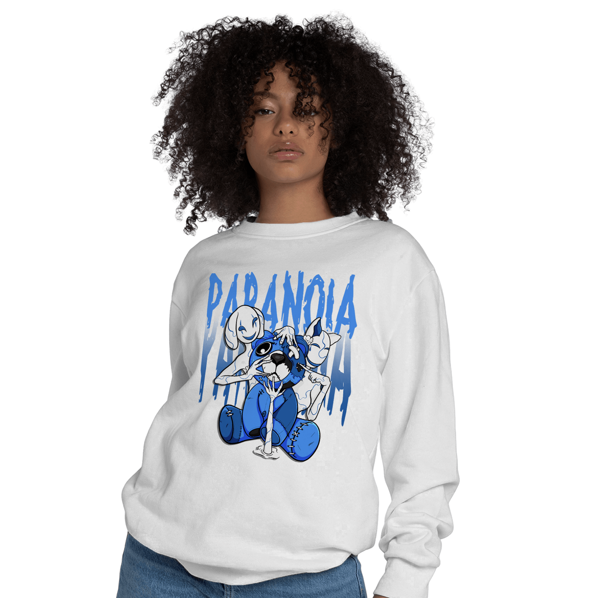 University Blue Toe 1s Sweatshirt Match Paranoia BER - NastyJamz