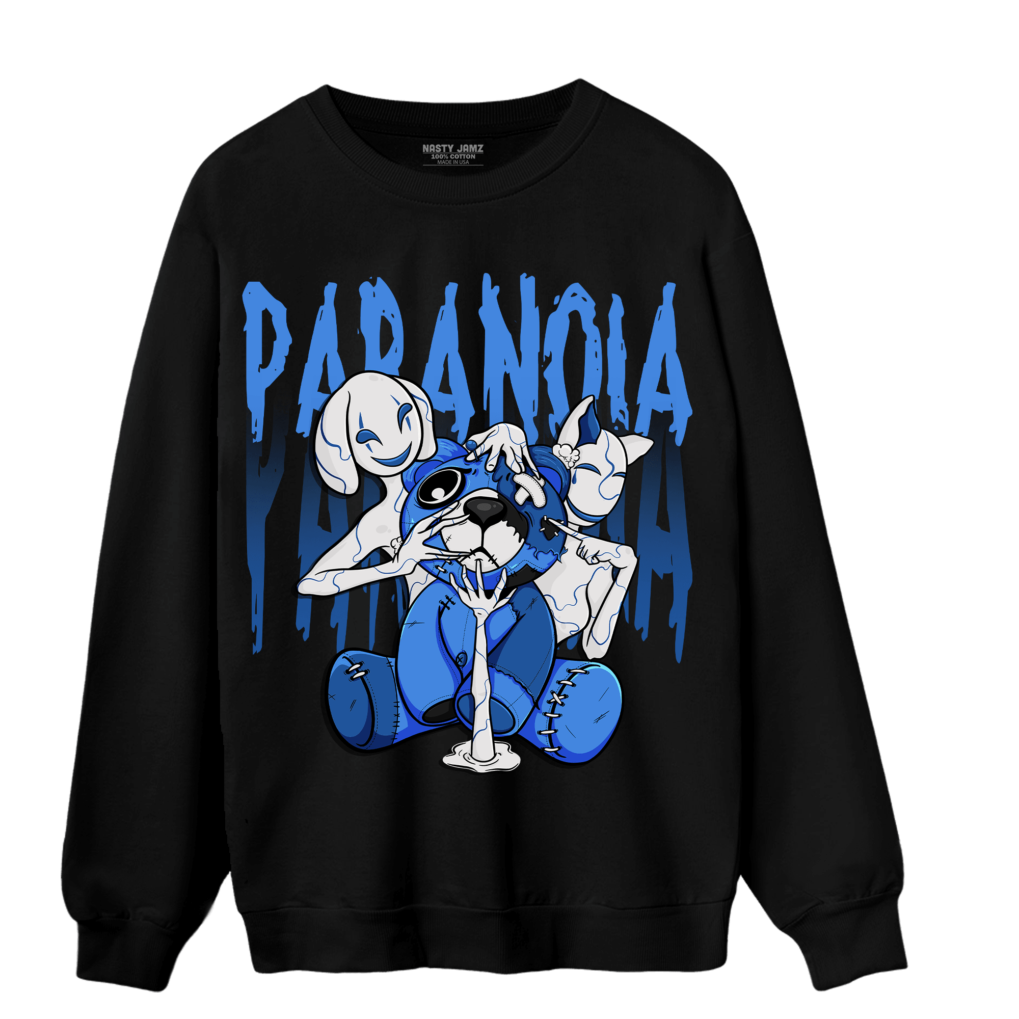 University Blue Toe 1s Sweatshirt Match Paranoia BER - NastyJamz