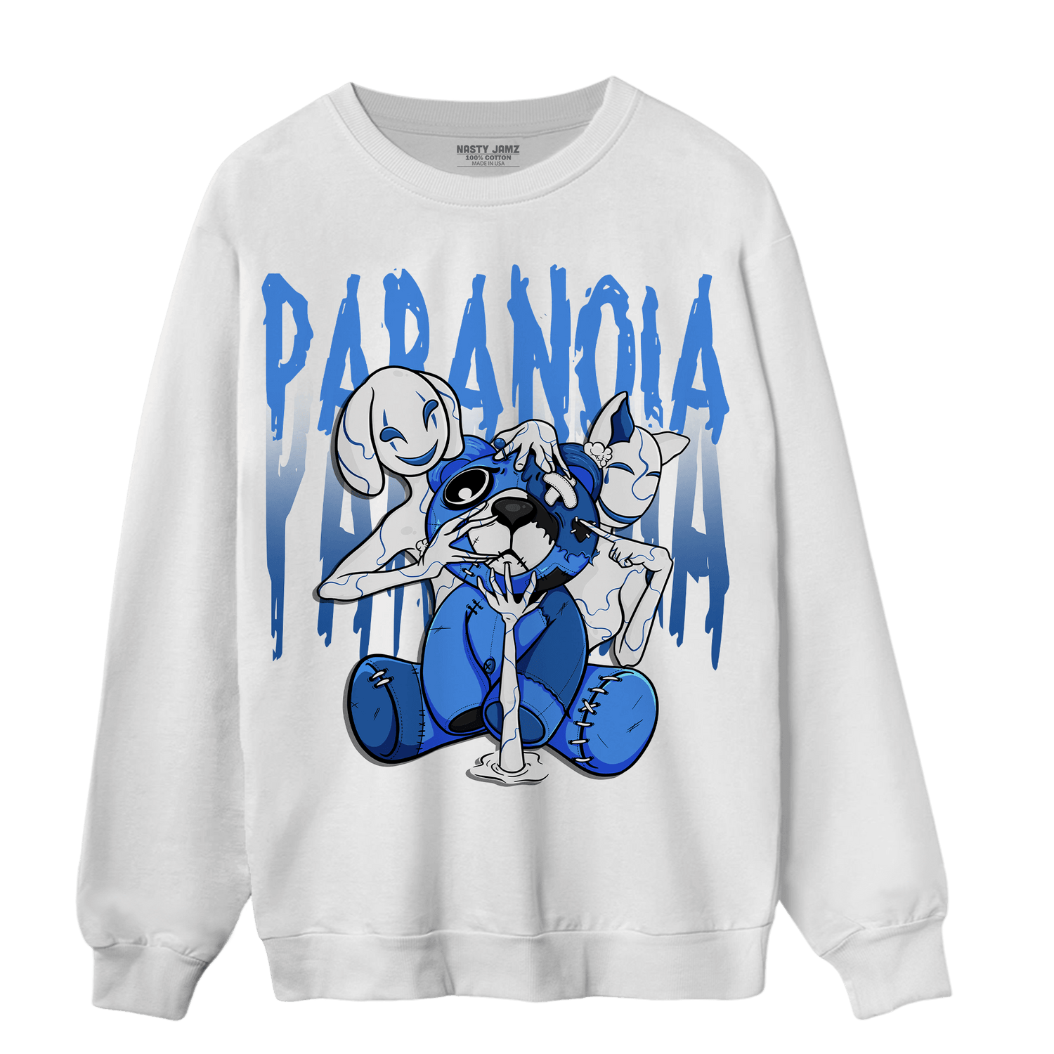 University Blue Toe 1s Sweatshirt Match Paranoia BER - NastyJamz