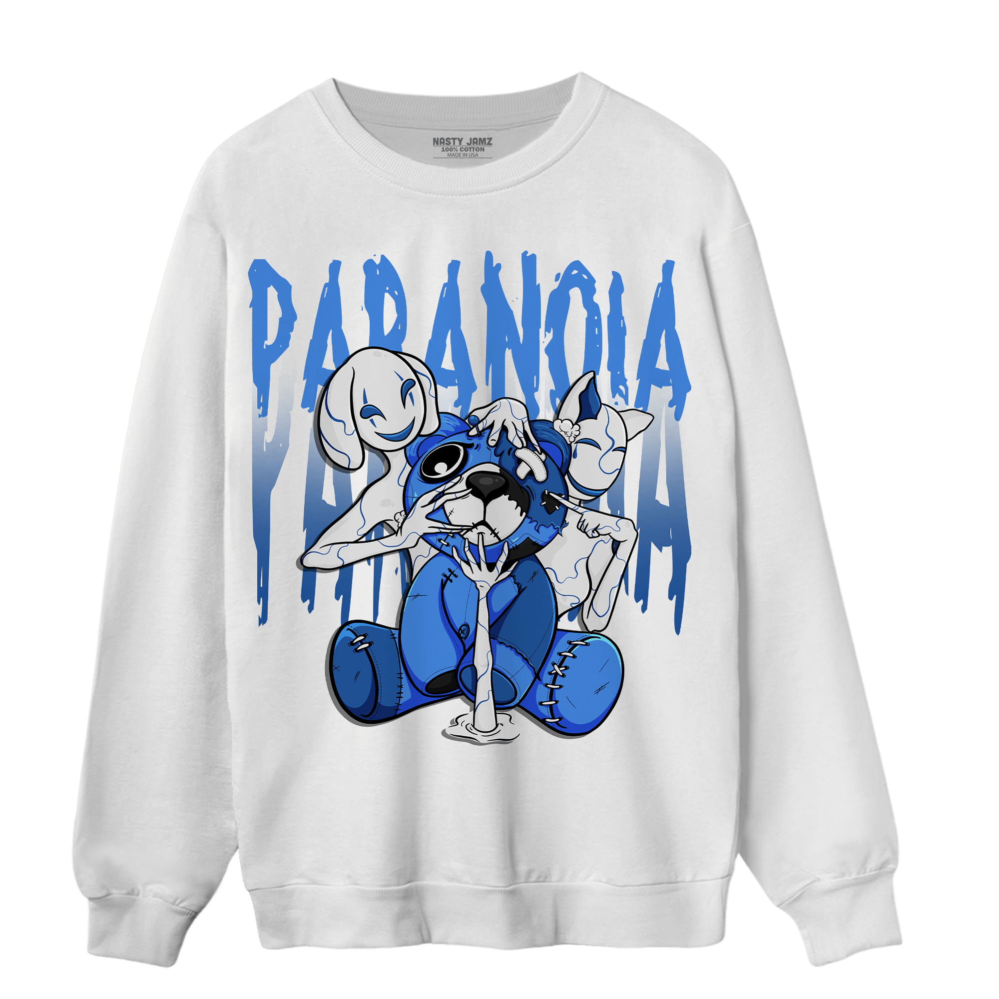 University Blue Toe 1s Sweatshirt Match Paranoia BER - NastyJamz