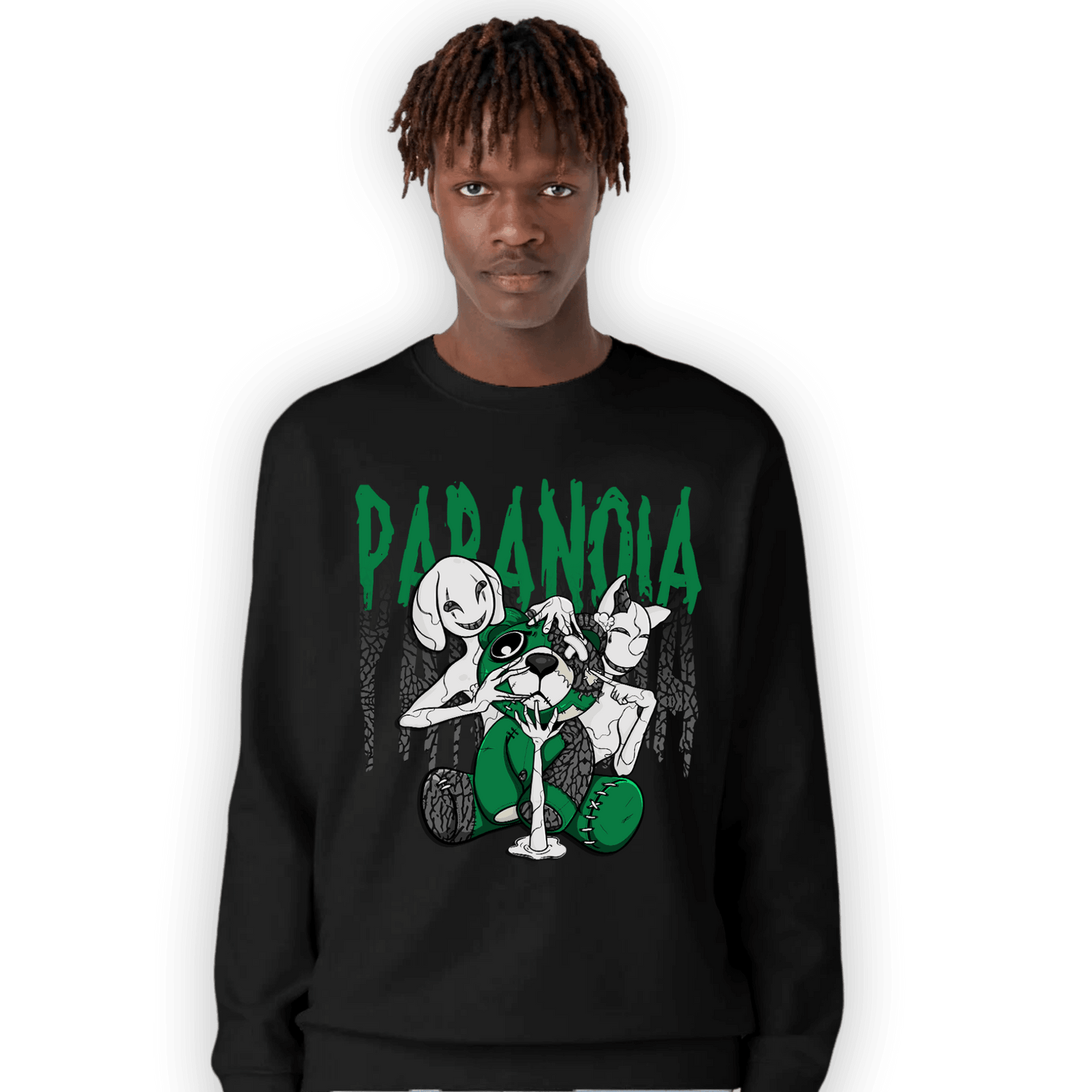 Lucky Green 3s Sweatshirt Match Paranoia BER - NastyJamz