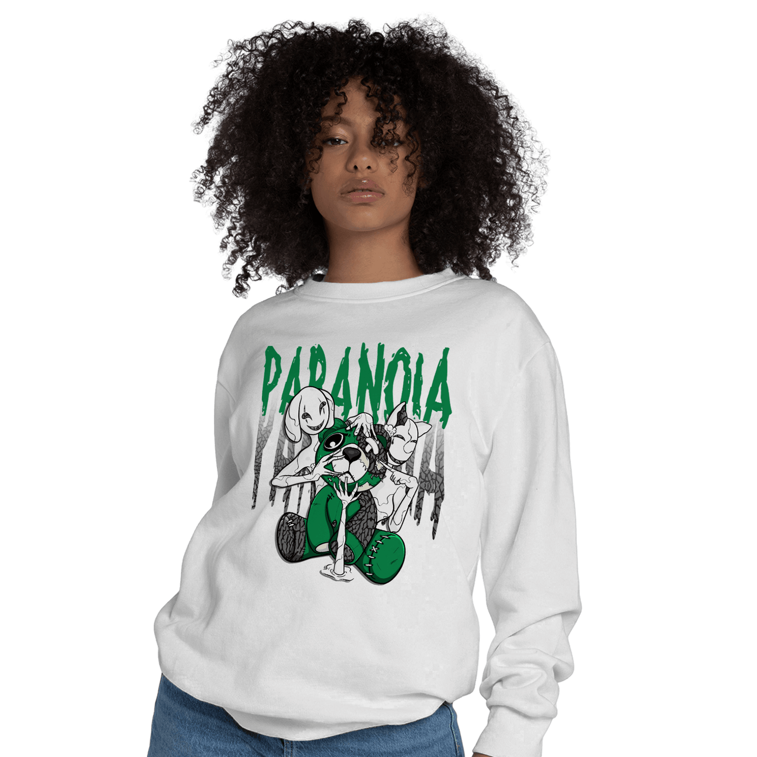 Lucky Green 3s Sweatshirt Match Paranoia BER - NastyJamz