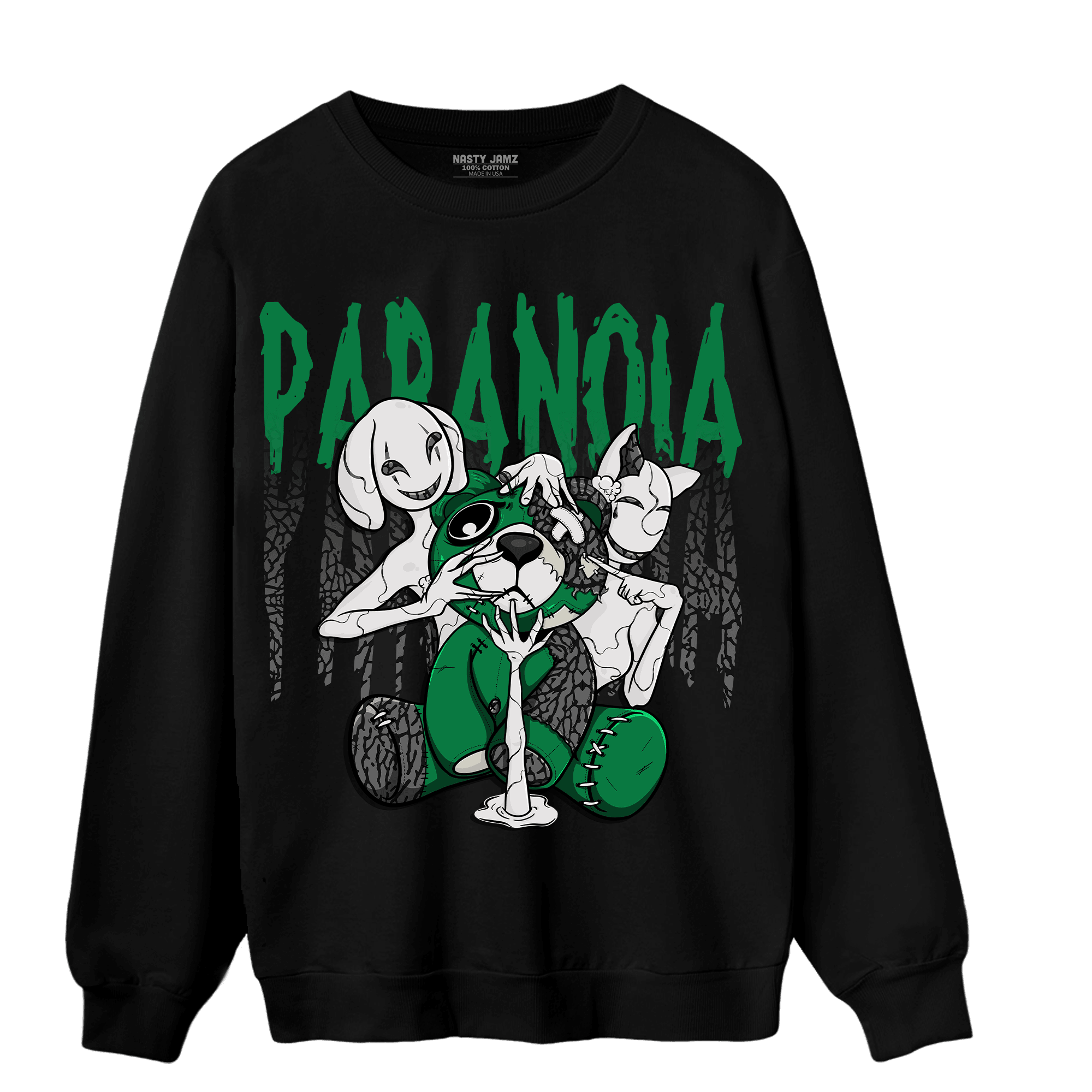 Lucky Green 3s Sweatshirt Match Paranoia BER - NastyJamz