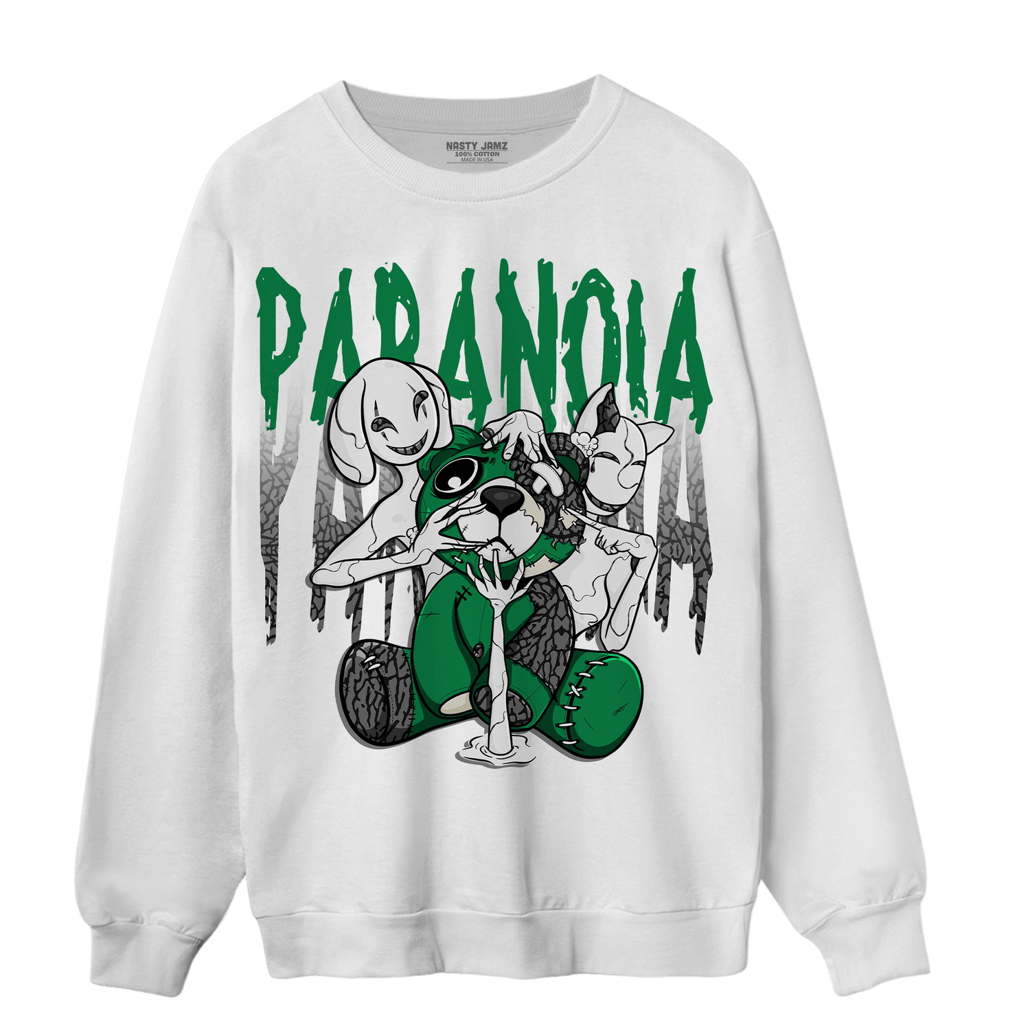 Lucky Green 3s Sweatshirt Match Paranoia BER - NastyJamz