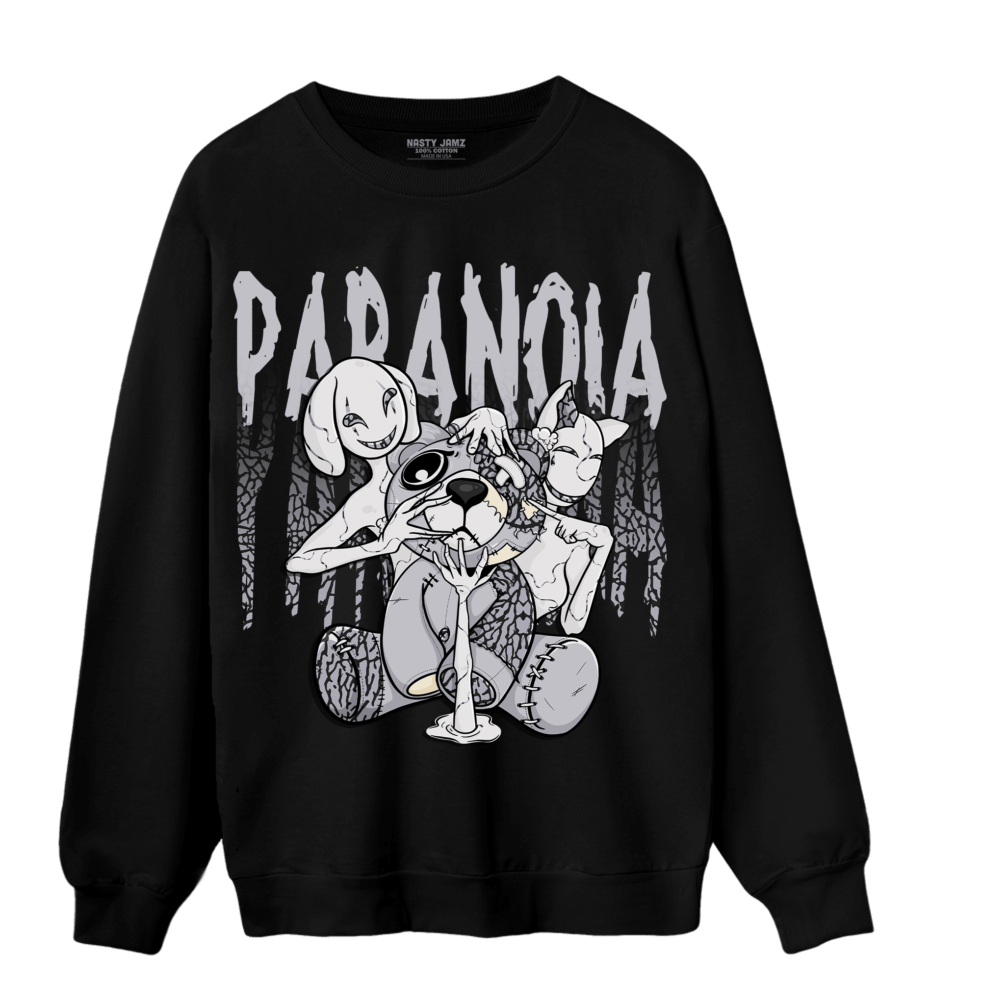Off Noir 3s Sweatshirt Match Paranoia BER - NastyJamz