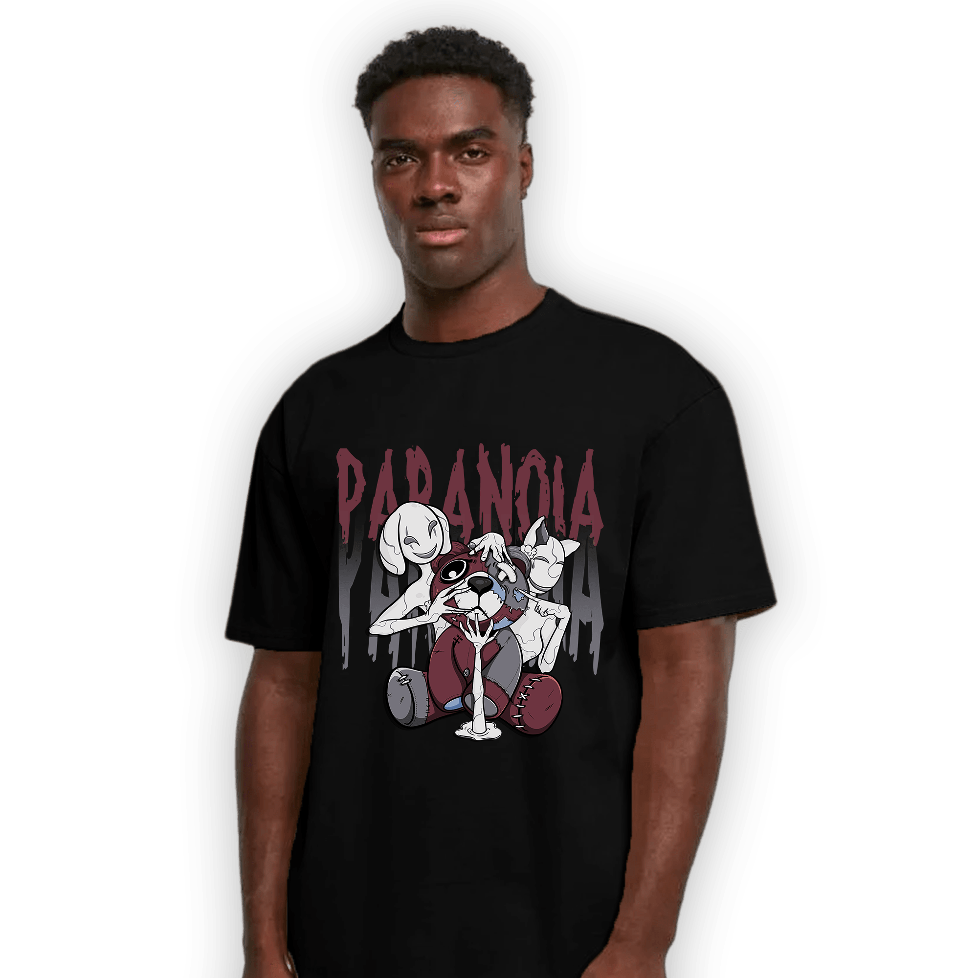 Burgundy 5s T Shirt Match Paranoia BER - NastyJamz