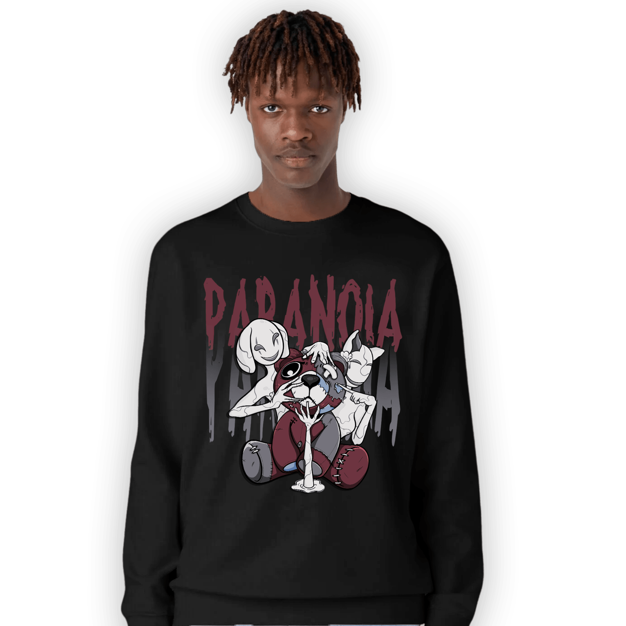 Burgundy 5s Sweatshirt Match Paranoia BER - NastyJamz