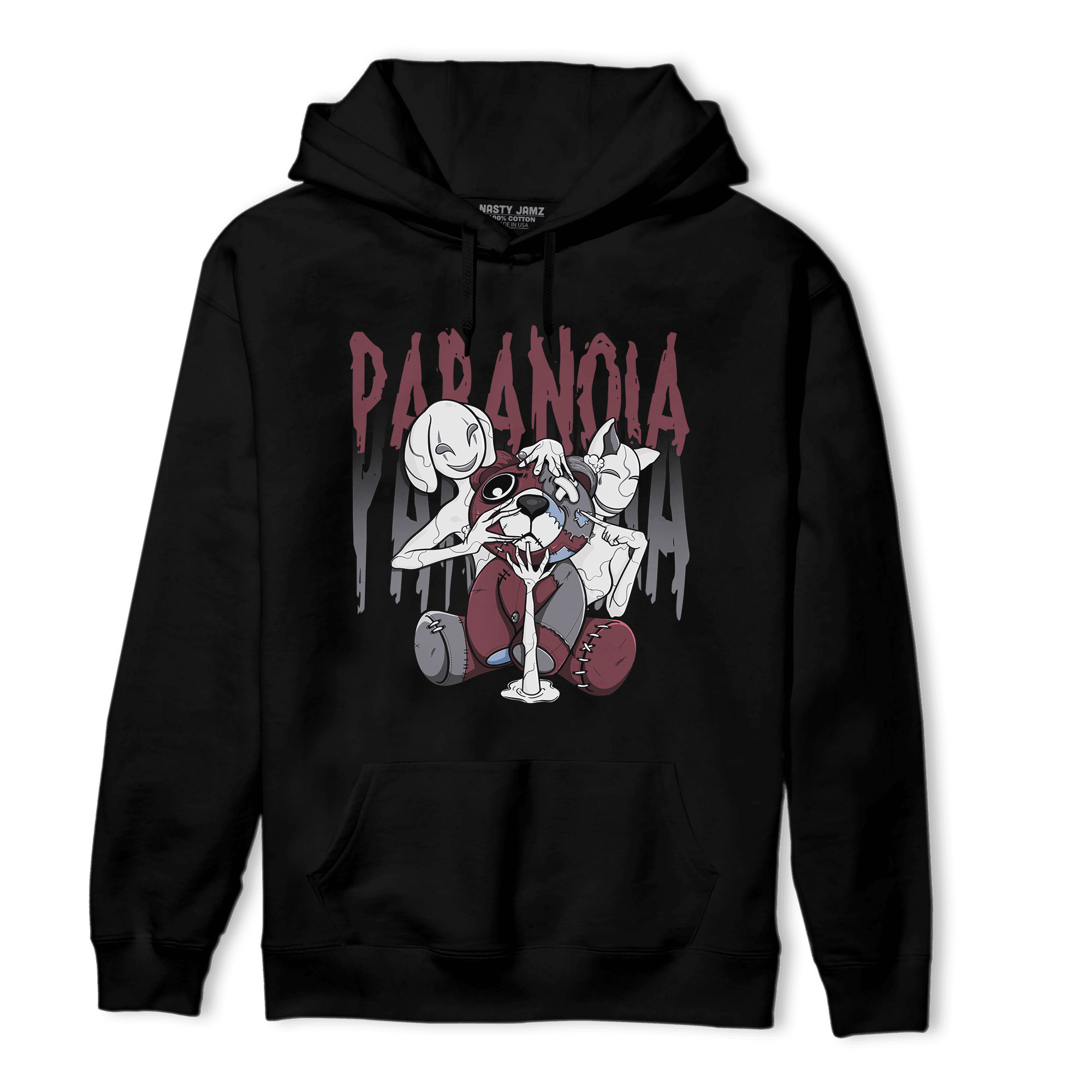 Burgundy 5s Hoodie Match Paranoia BER - NastyJamz