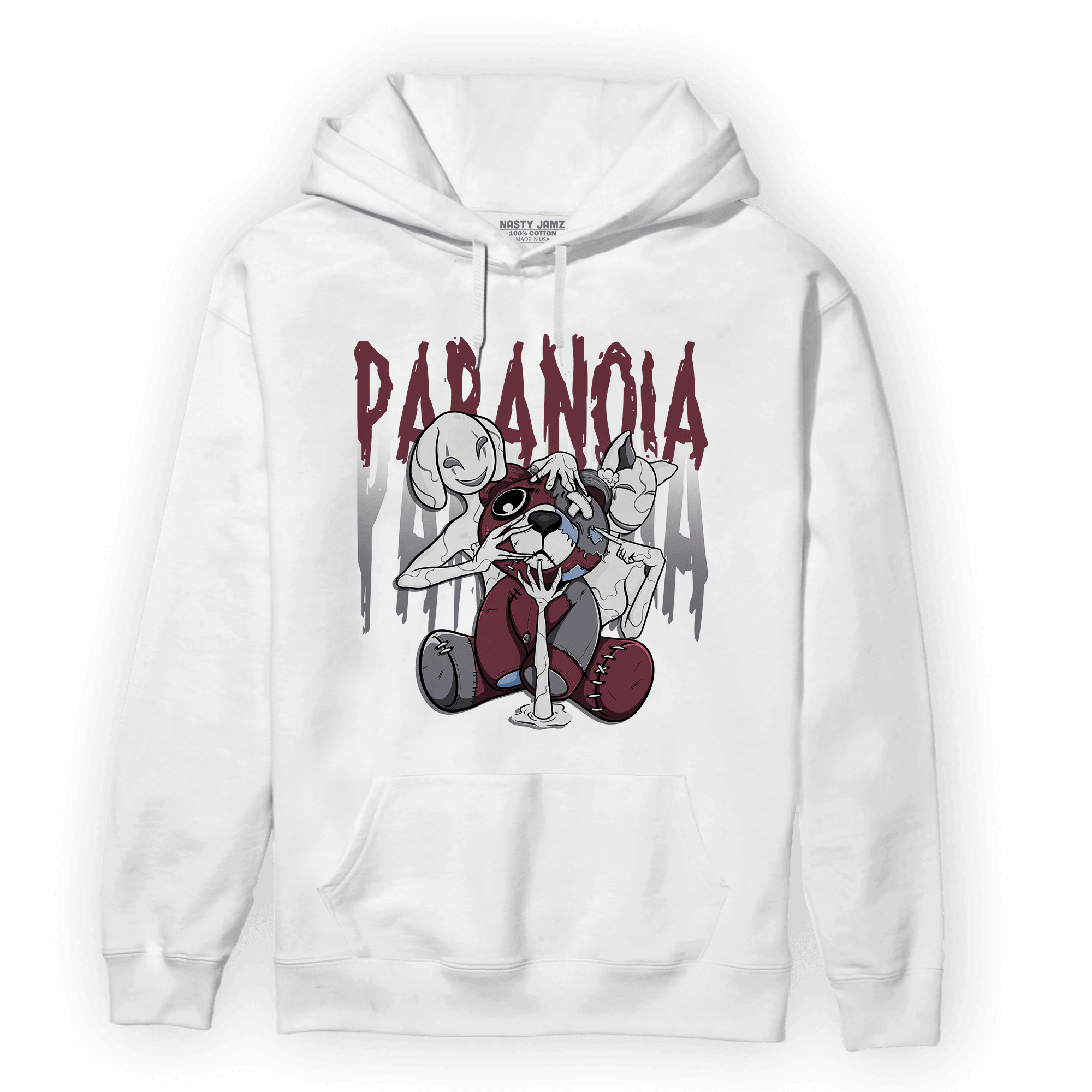 Burgundy 5s Hoodie Match Paranoia BER - NastyJamz