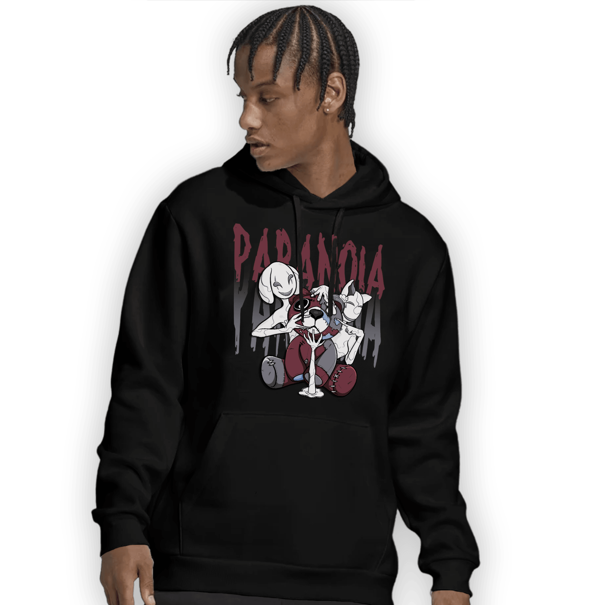 Burgundy 5s Hoodie Match Paranoia BER - NastyJamz
