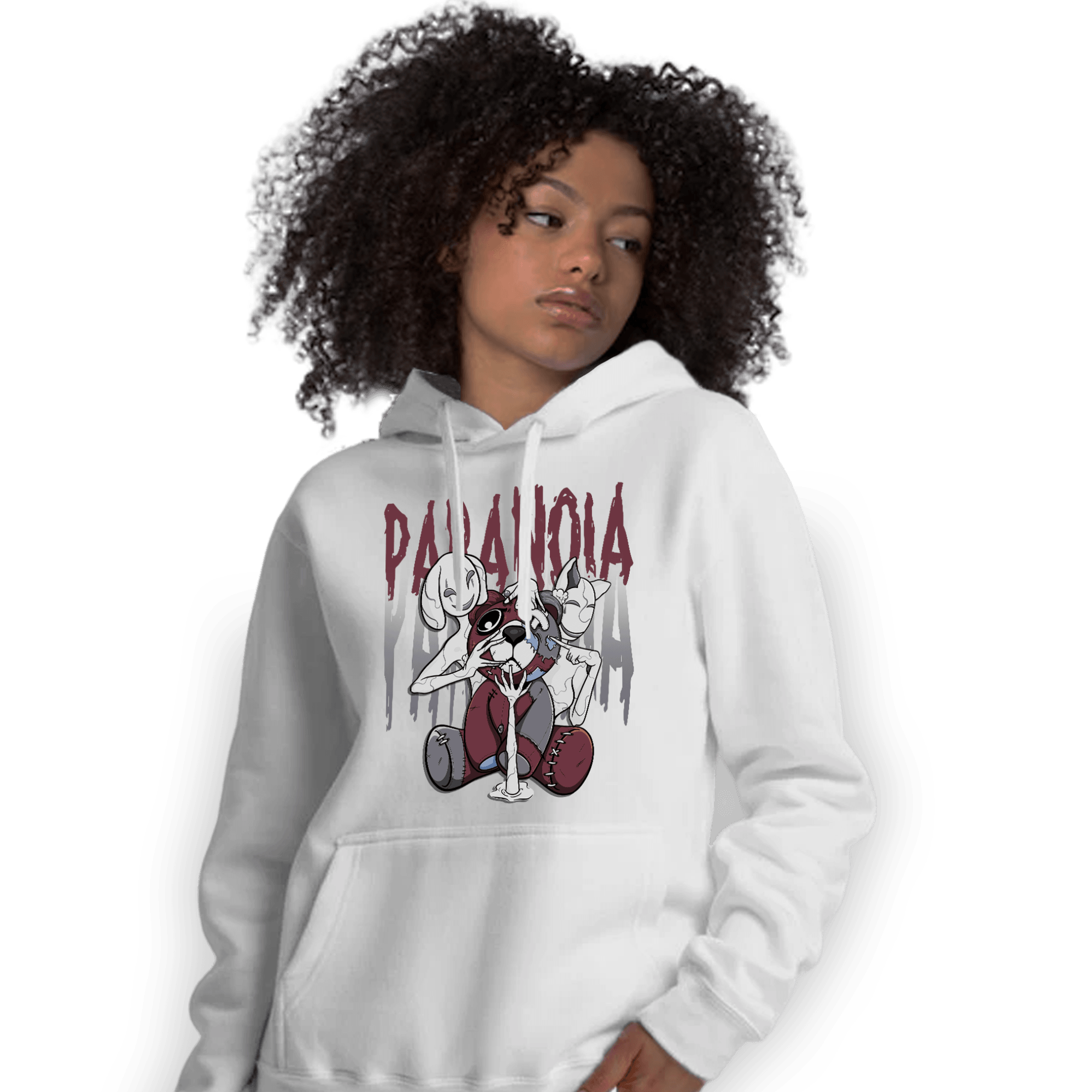 Burgundy 5s Hoodie Match Paranoia BER - NastyJamz