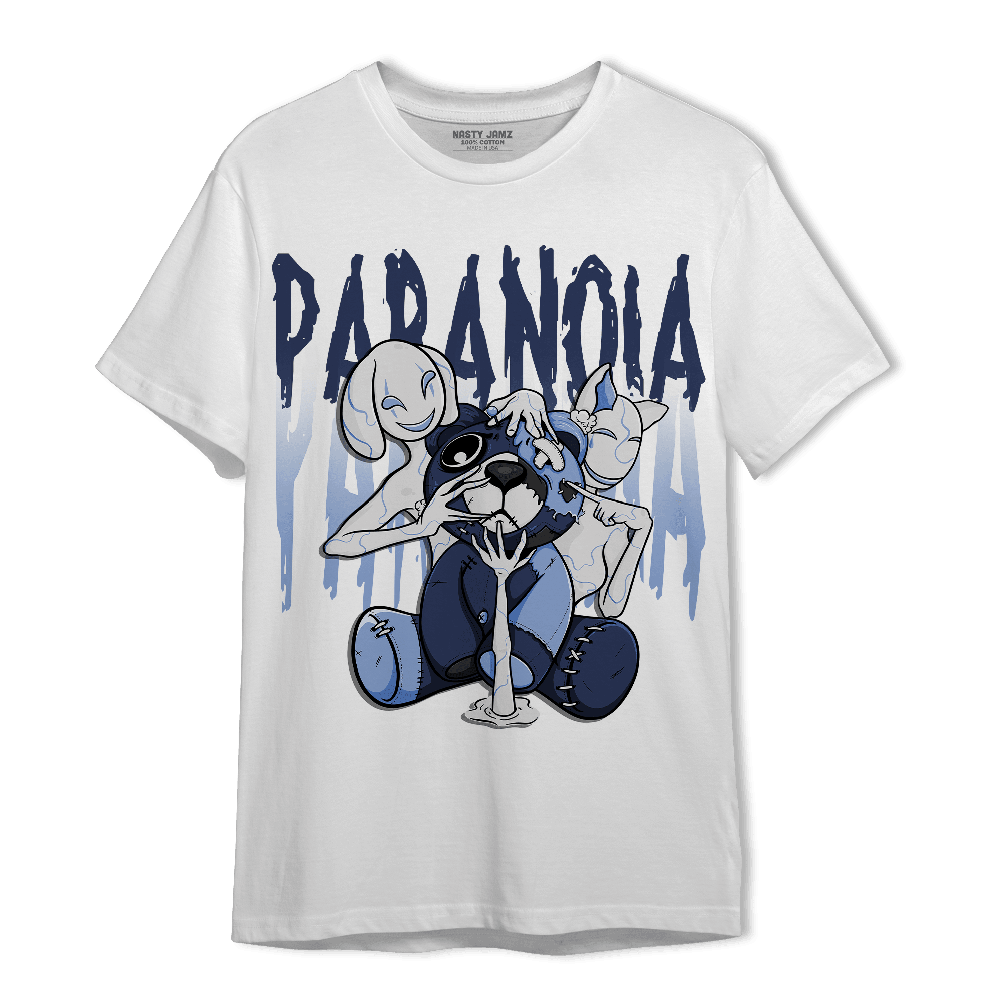 Midnight Navy 5s T Shirt Match Paranoia BER - NastyJamz