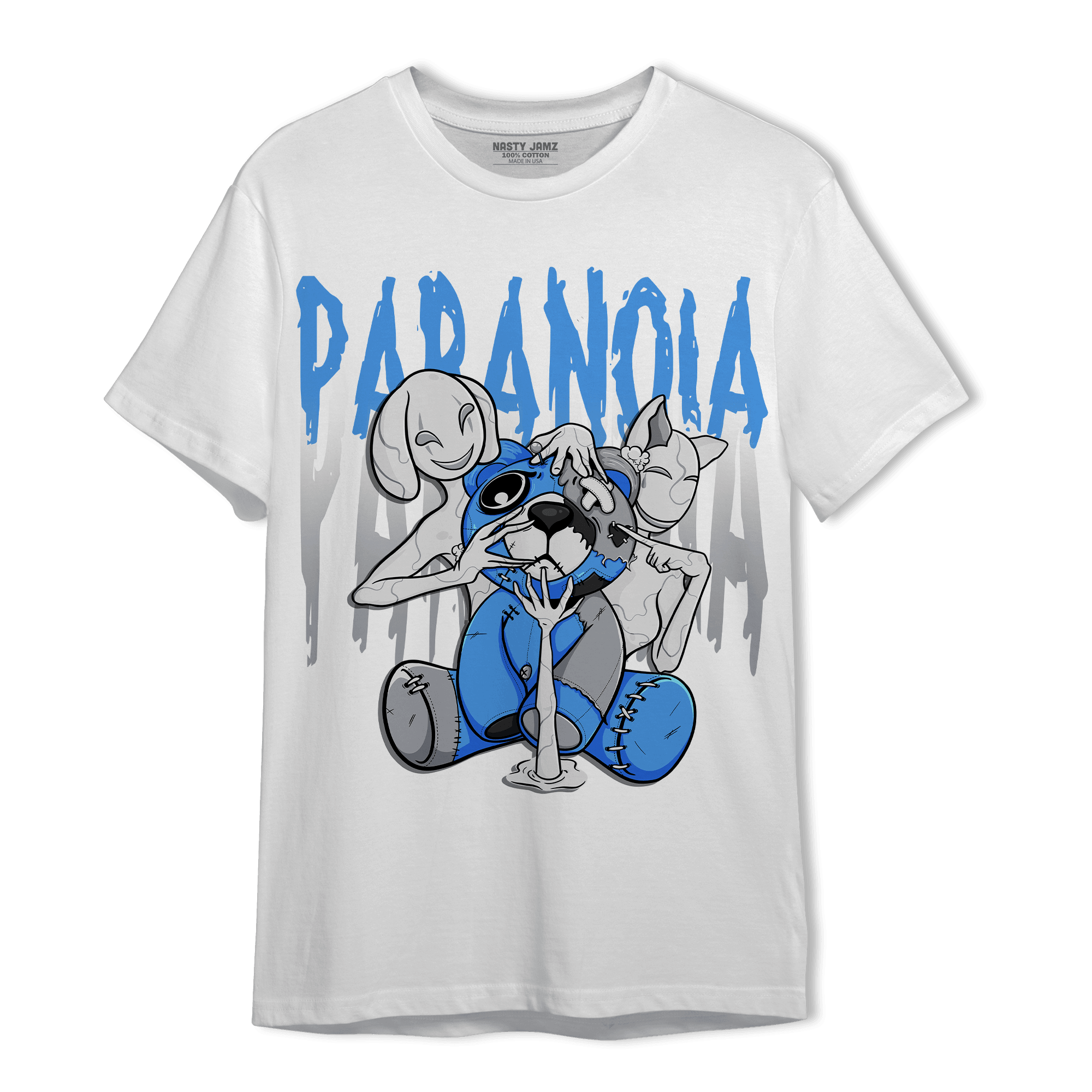 University Blue 5s T Shirt Match Paranoia BER - NastyJamz