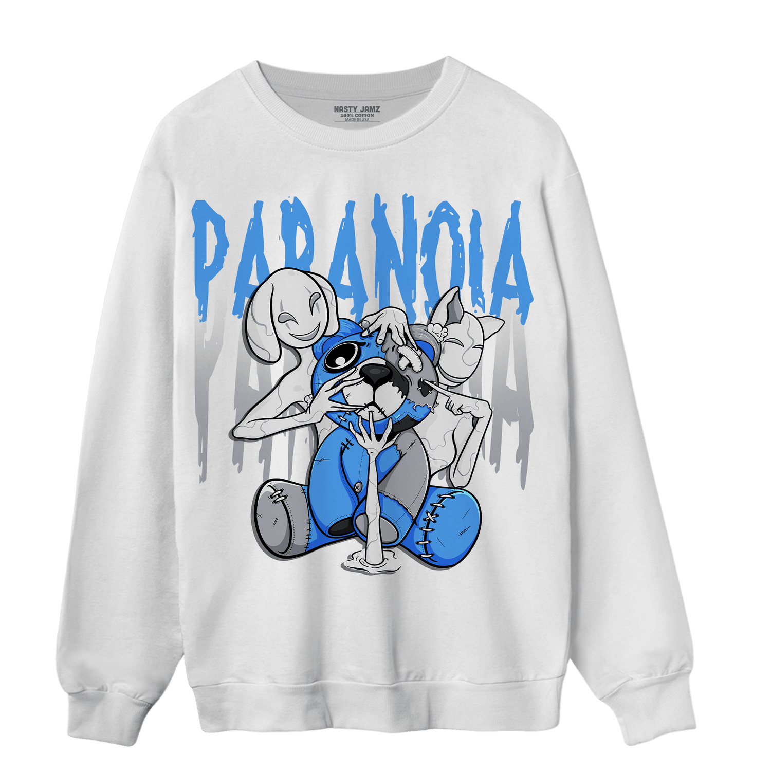 University Blue 5s Sweatshirt Match Paranoia BER - NastyJamz
