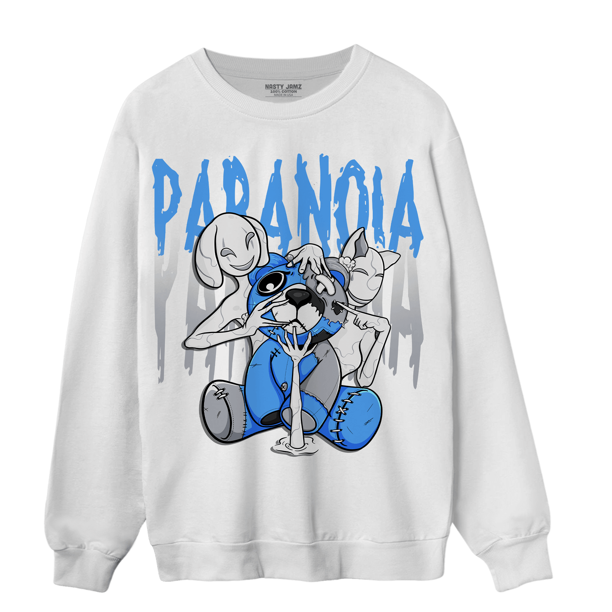 University Blue 5s Sweatshirt Match Paranoia BER - NastyJamz