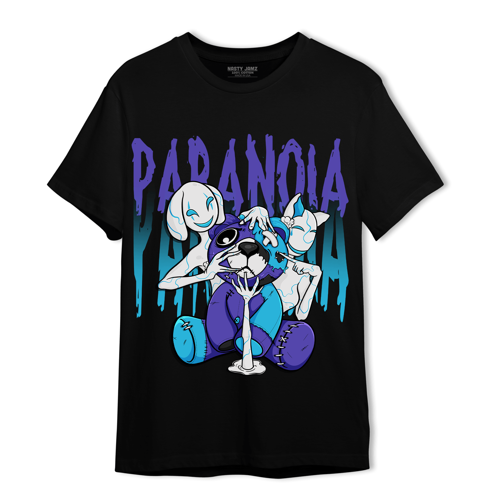 Aqua 6s T Shirt Match Paranoia BER - NastyJamz