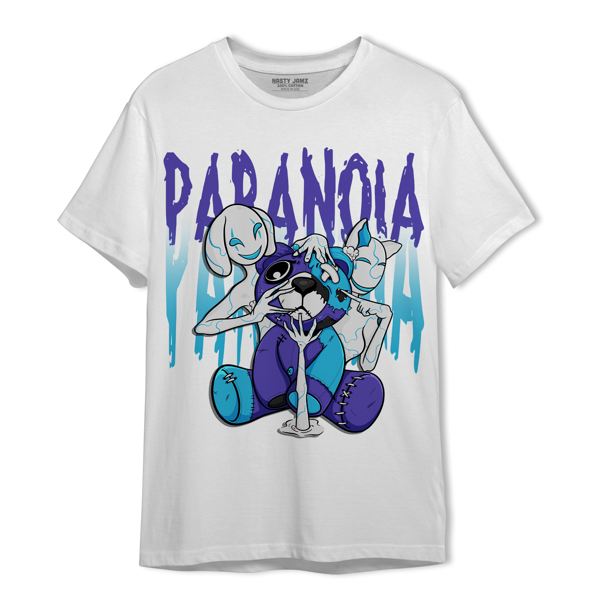 Aqua 6s T Shirt Match Paranoia BER - NastyJamz