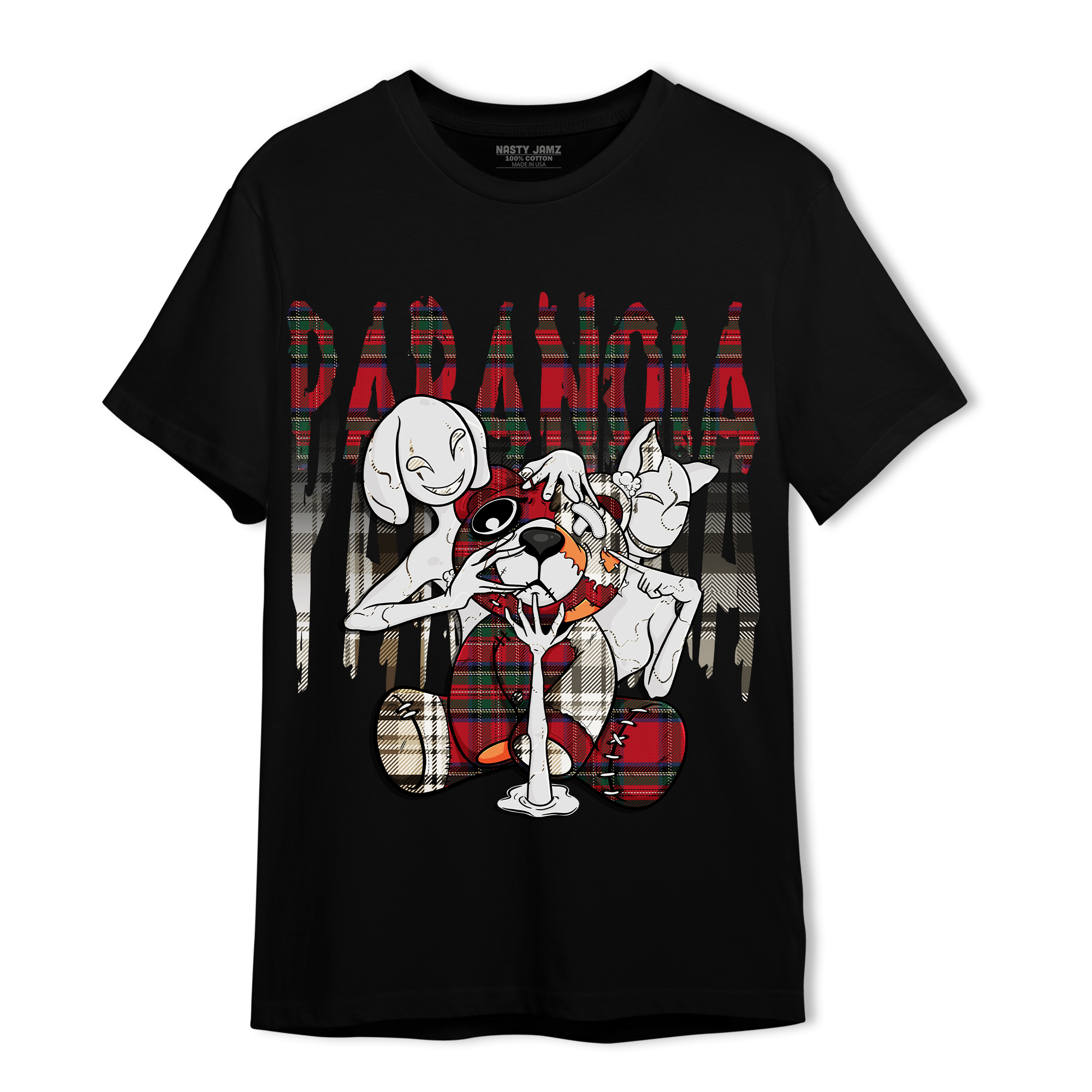 Plaid 5s T Shirt Match Paranoia BER - NastyJamz