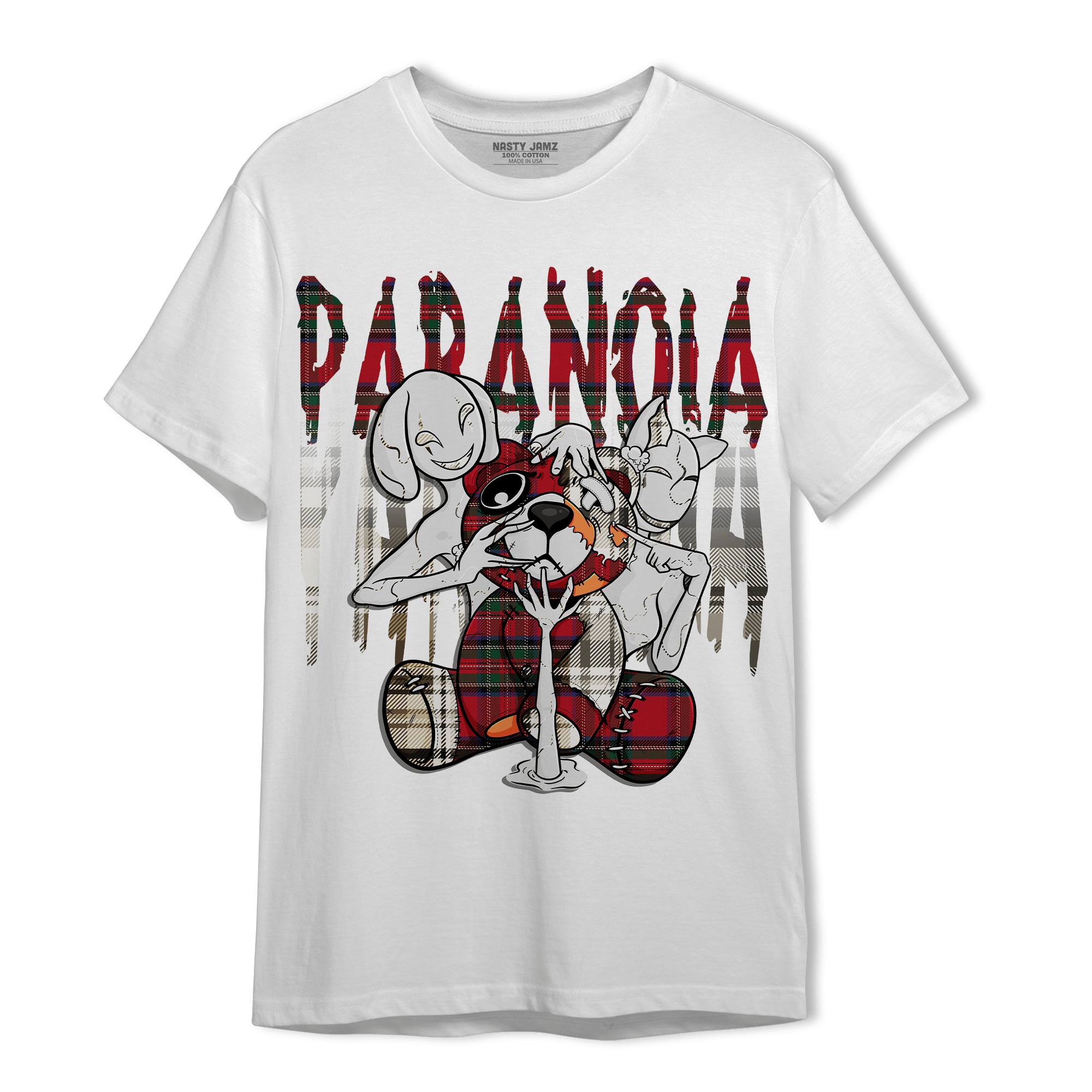 Plaid 5s T Shirt Match Paranoia BER - NastyJamz