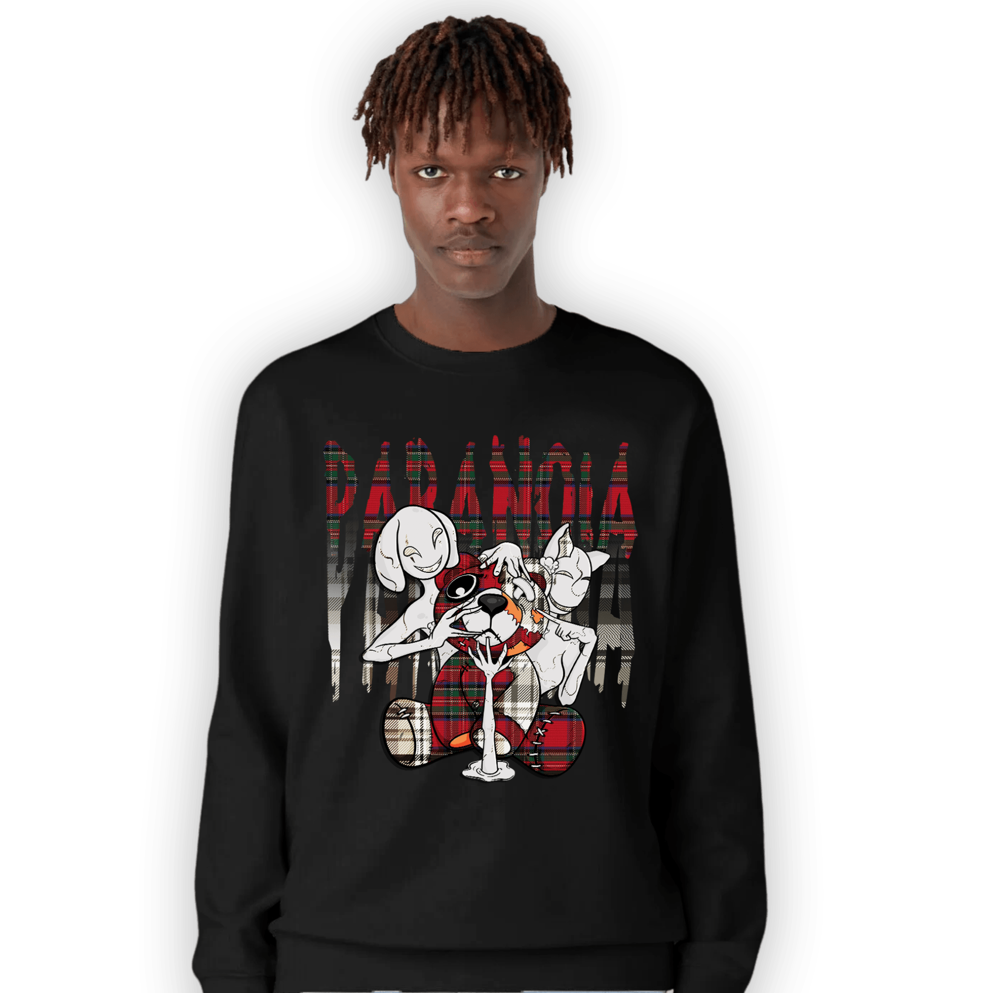 Plaid 5s Sweatshirt Match Paranoia BER - NastyJamz
