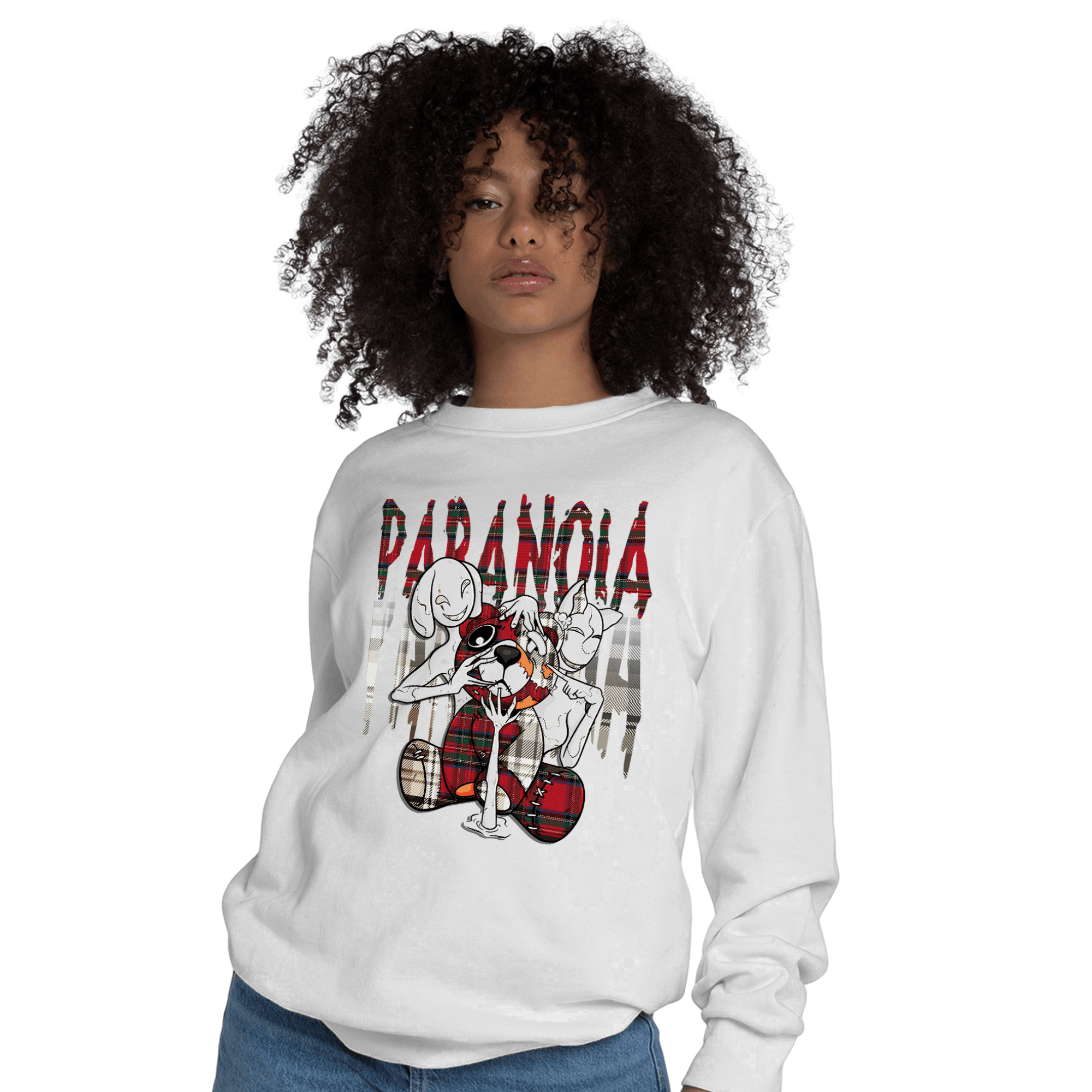 Plaid 5s Sweatshirt Match Paranoia BER - NastyJamz