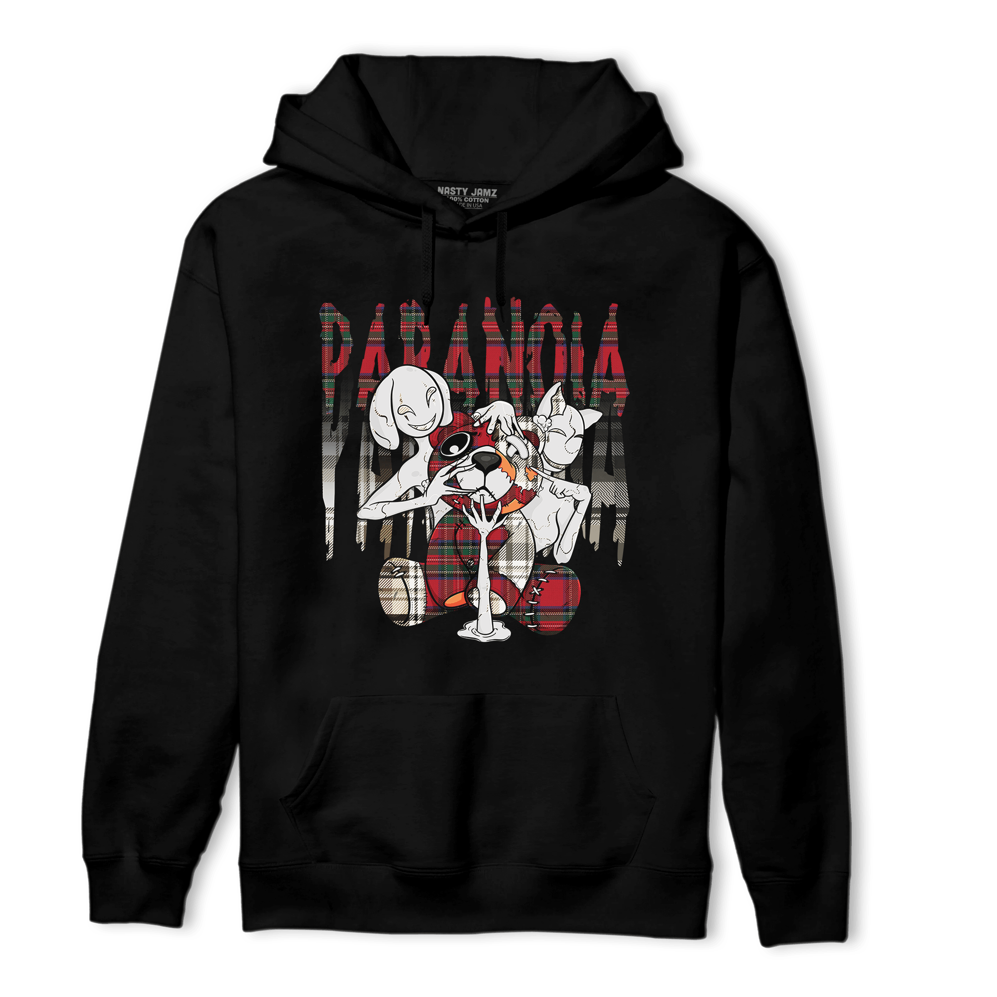 Plaid 5s Hoodie Match Paranoia BER - NastyJamz