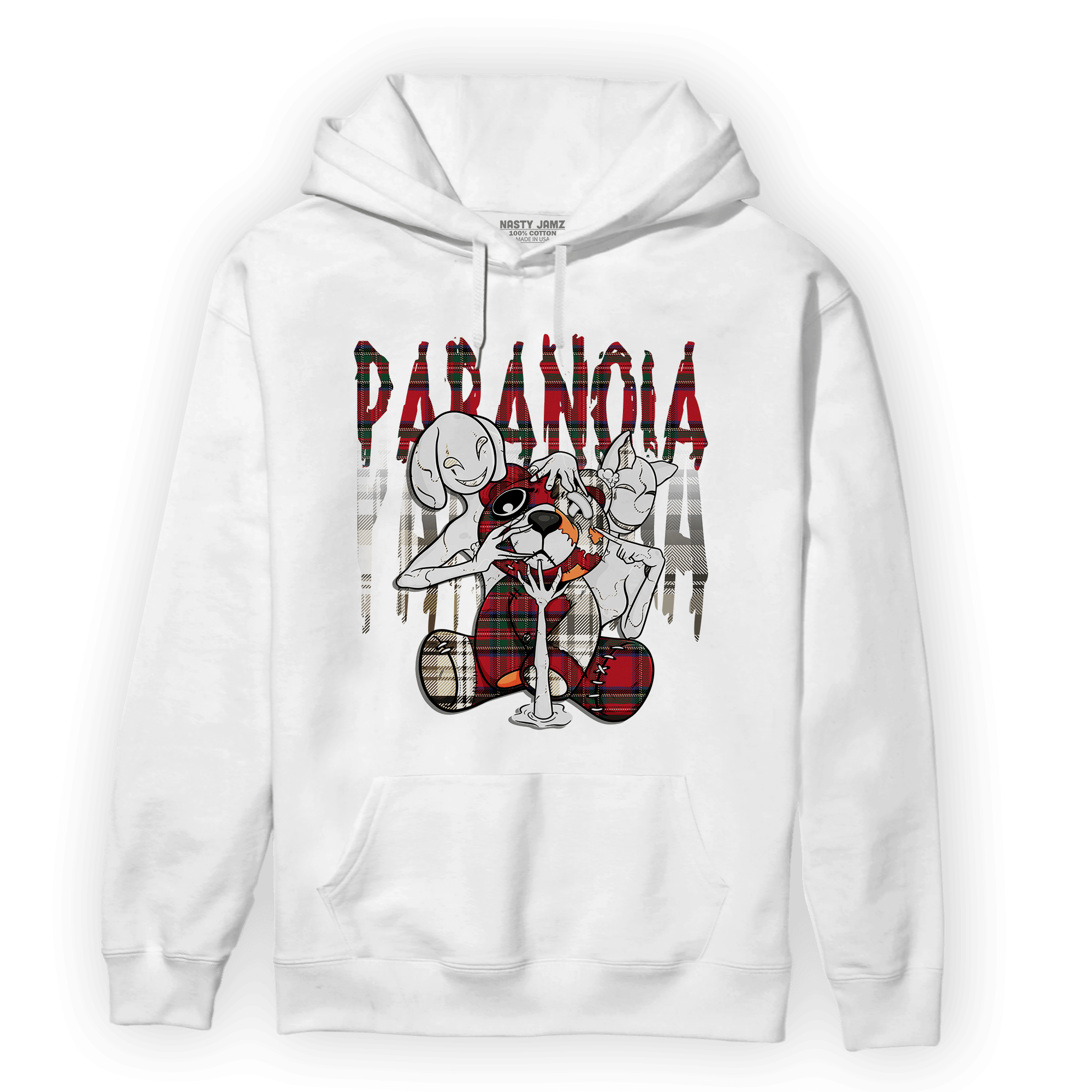 Plaid 5s Hoodie Match Paranoia BER - NastyJamz