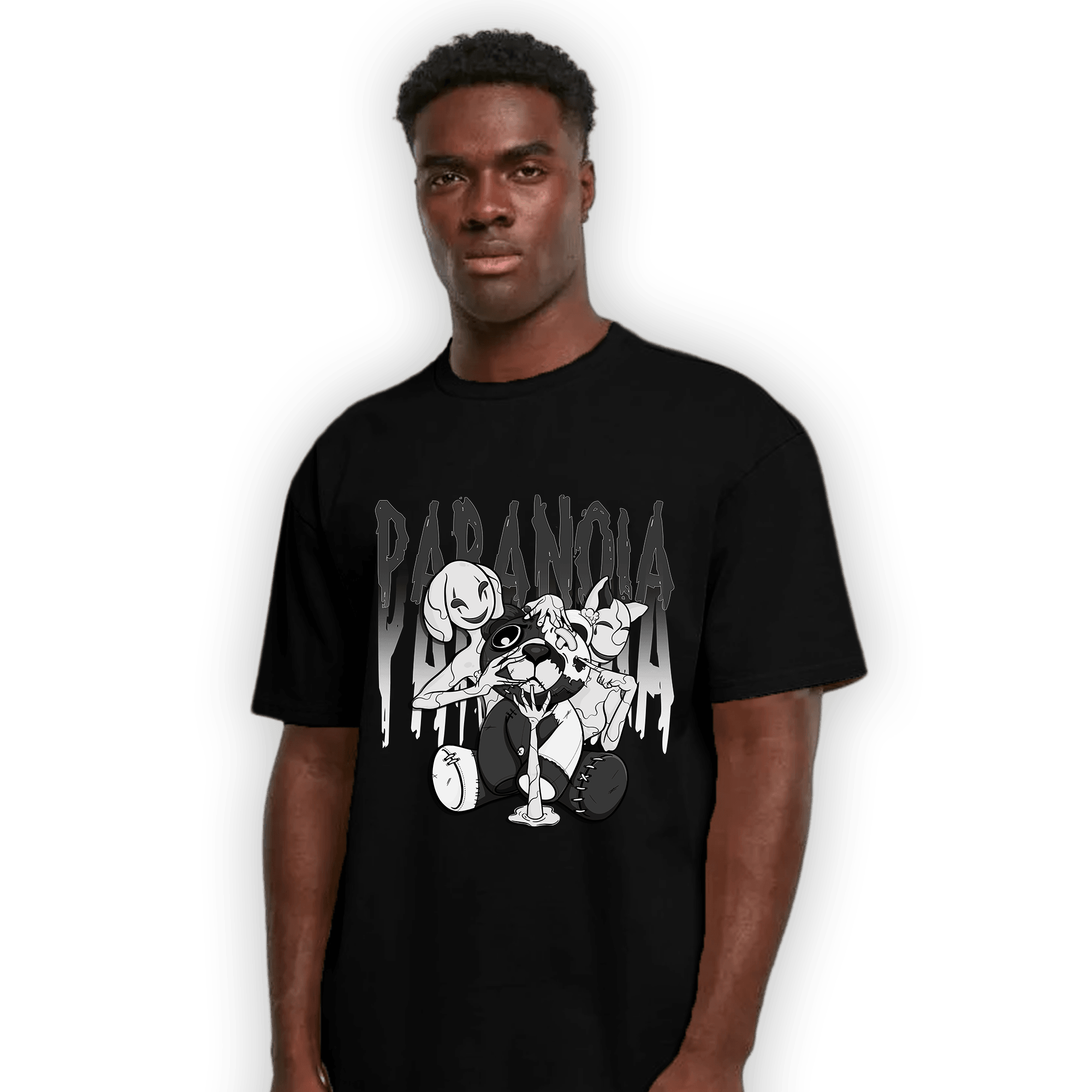 Black White 14s T Shirt Match Paranoia BER - NastyJamz