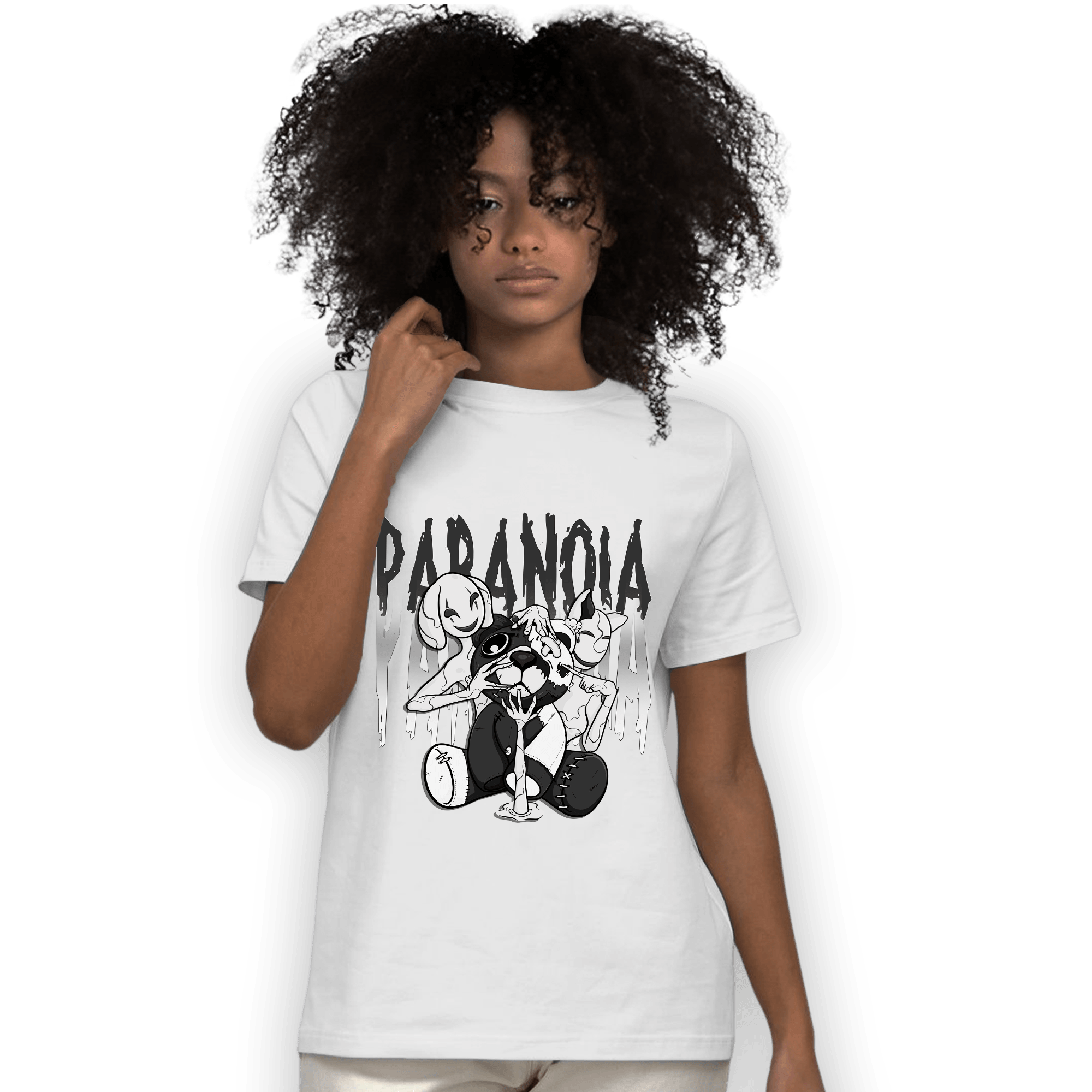Black White 14s T Shirt Match Paranoia BER - NastyJamz