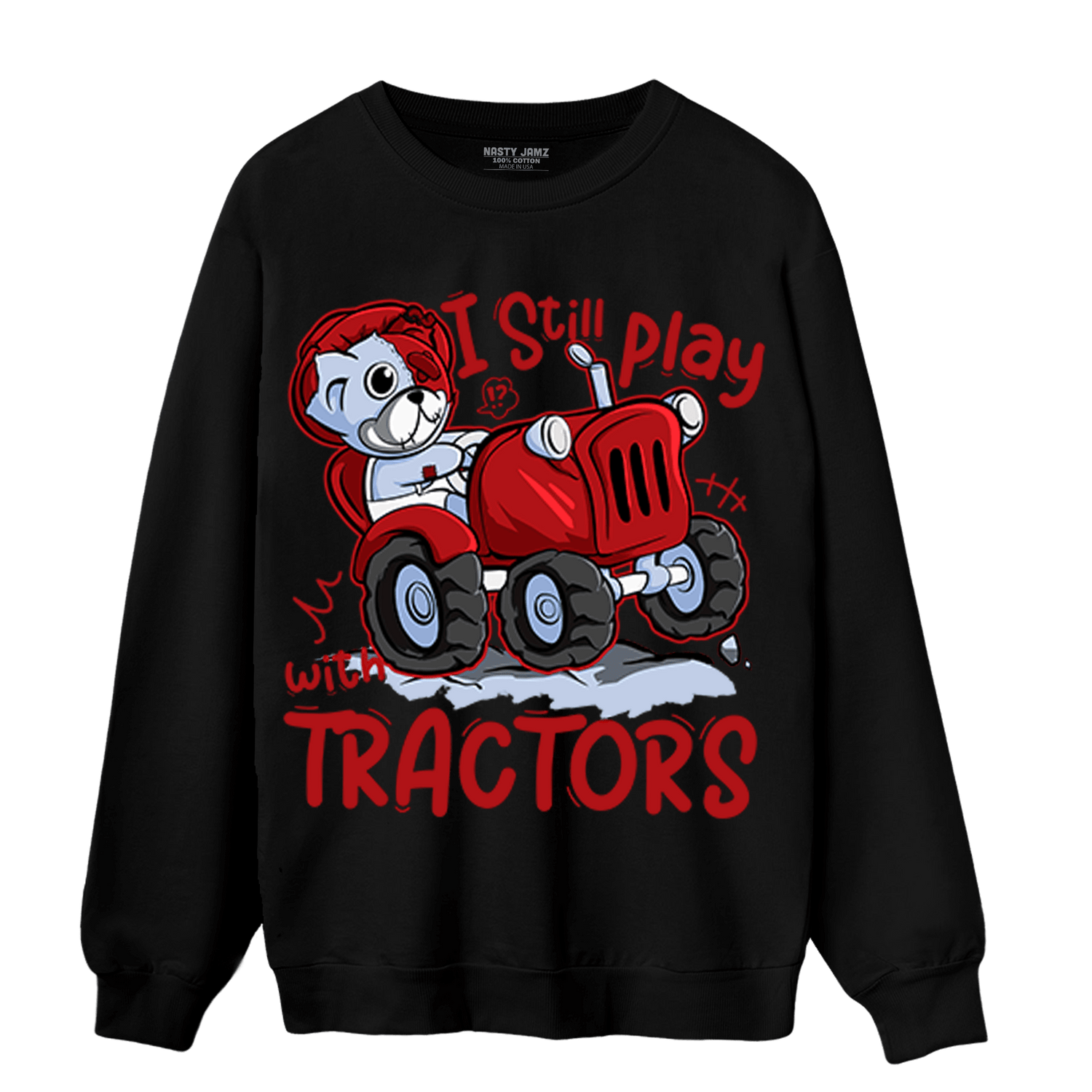 Cherry 11s Sweatshirt Match Play With Tractors BER - NastyJamz