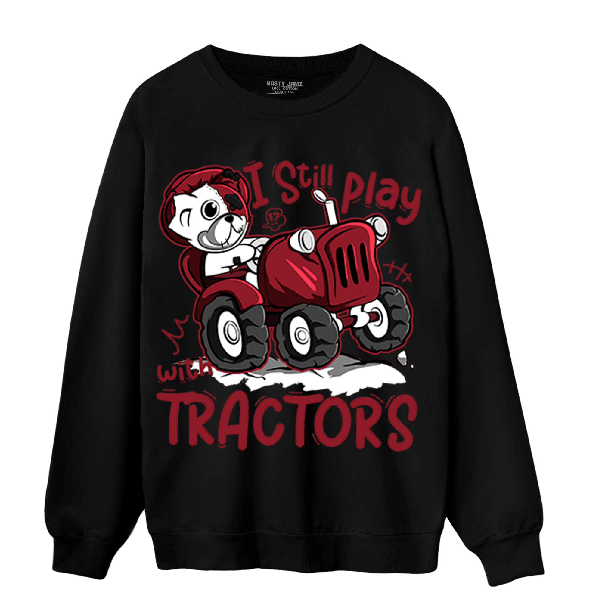 Cherry 12s Sweatshirt Match Play With Tractors BER - NastyJamz