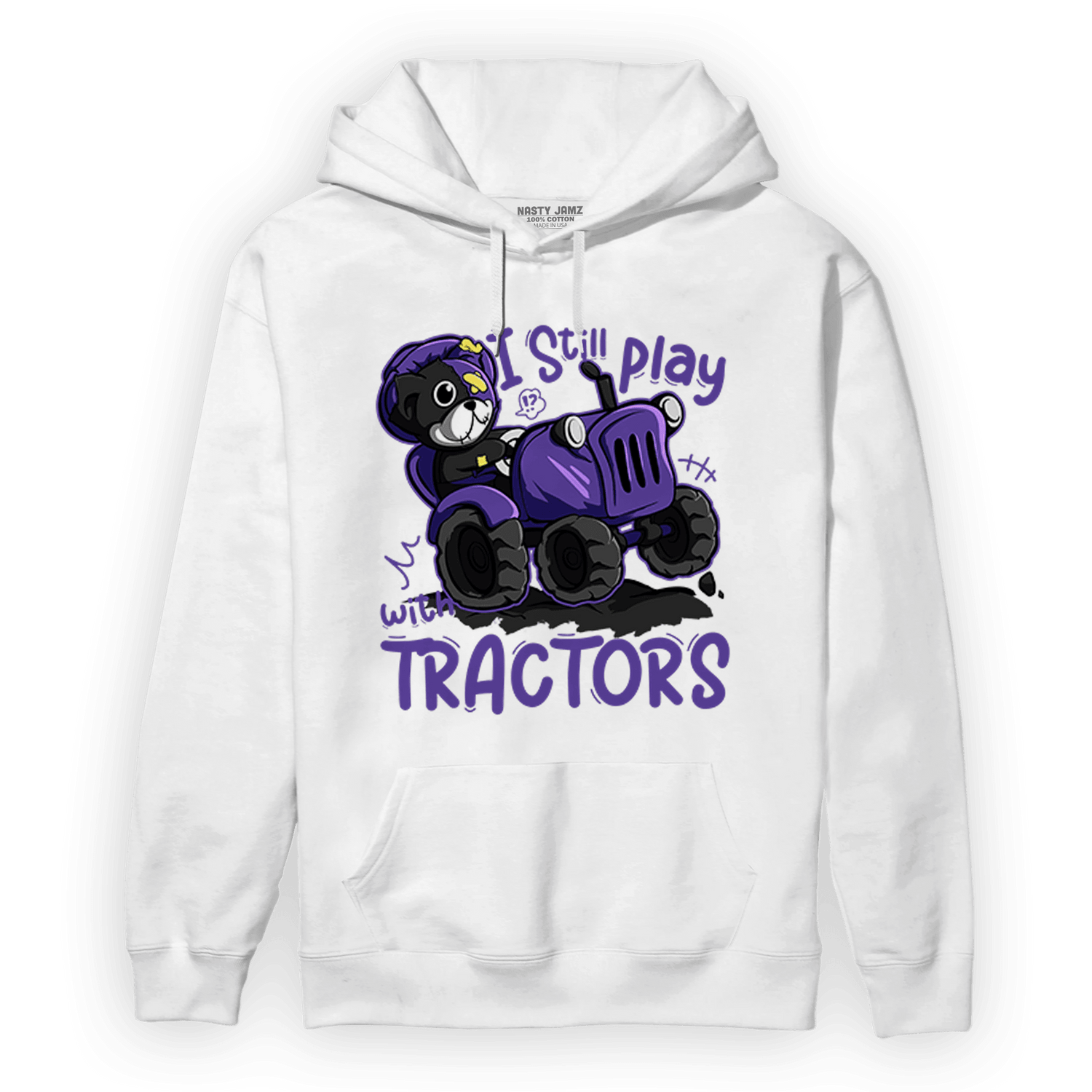 Field Purple 12s Hoodie Match Play With Tractors BER - NastyJamz