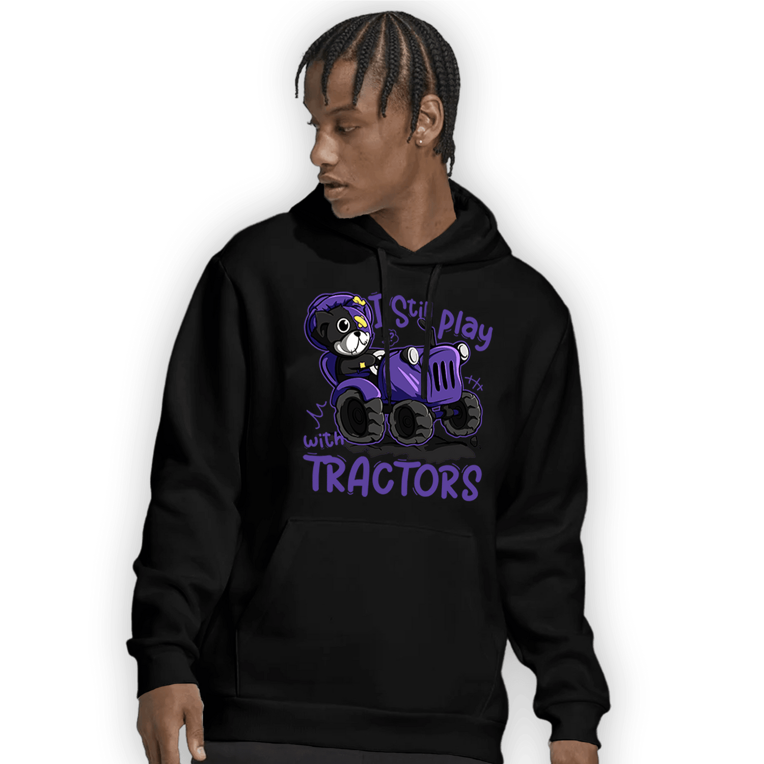 Field Purple 12s Hoodie Match Play With Tractors BER - NastyJamz
