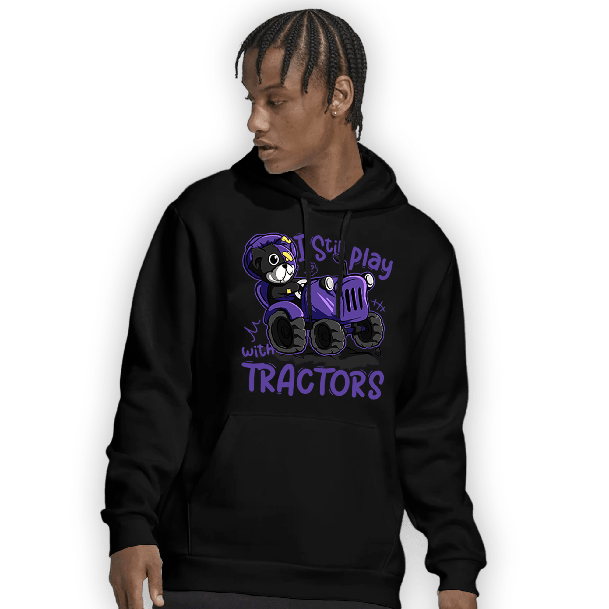 Field Purple 12s Hoodie Match Play With Tractors BER - NastyJamz