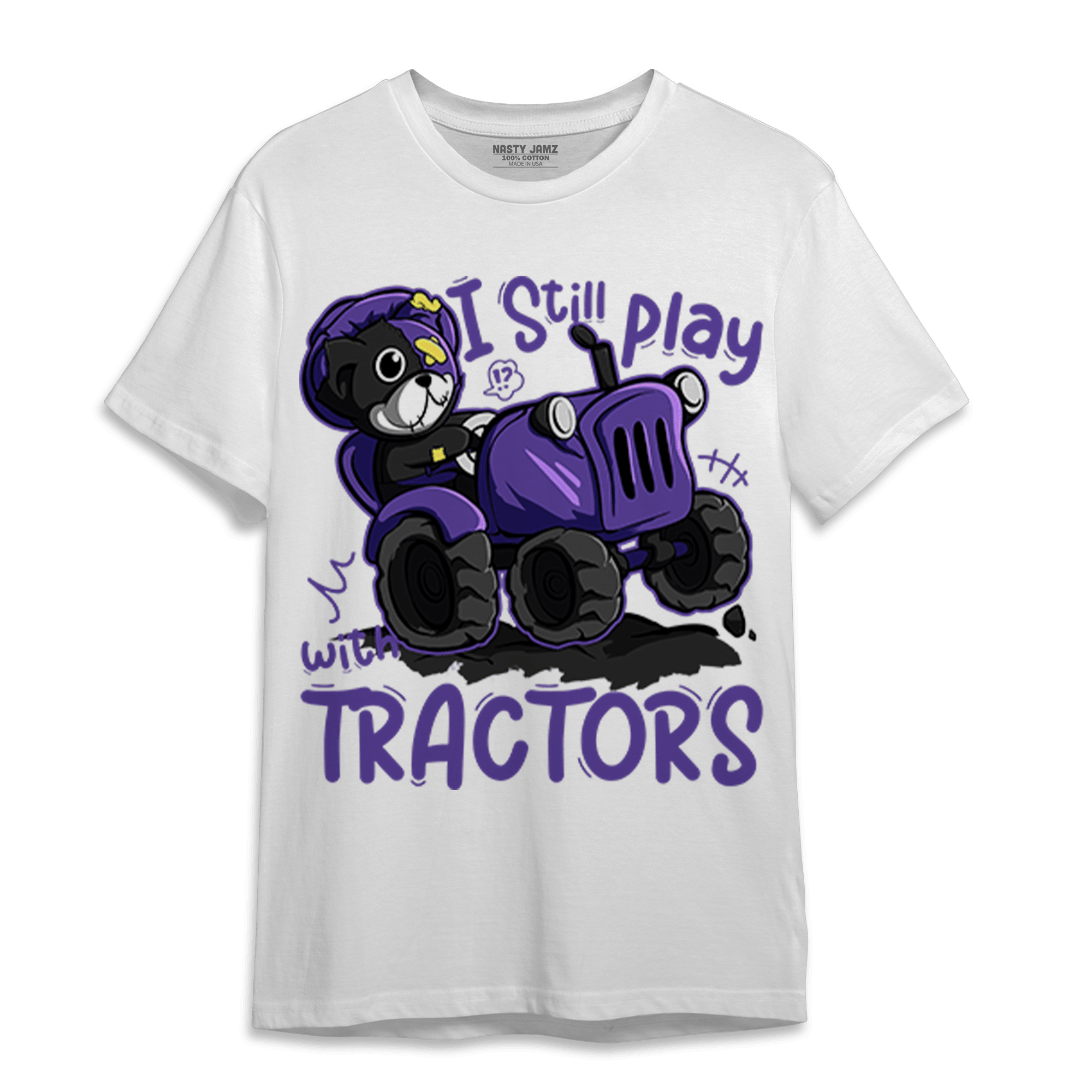Field Purple 12s T Shirt Match Play With Tractors BER - NastyJamz