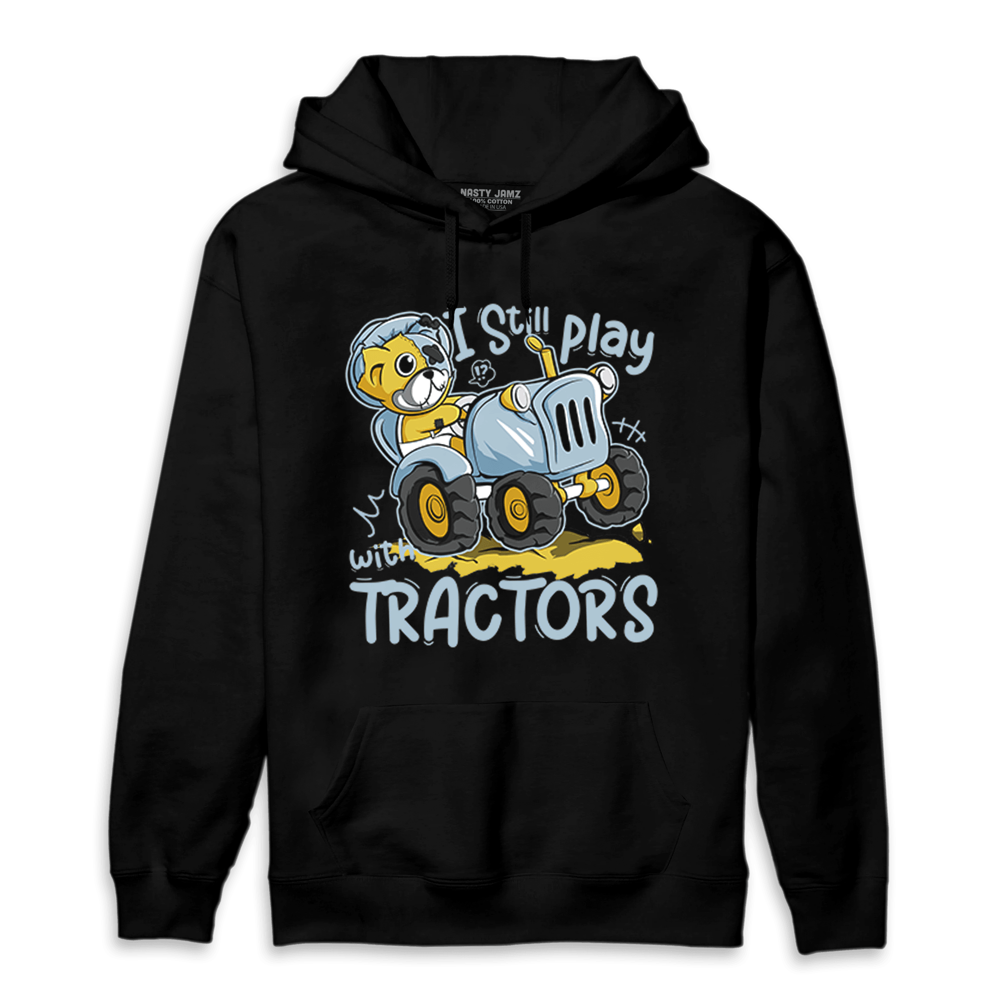 Blue Grey 13s Hoodie Match Play With Tractors BER - NastyJamz
