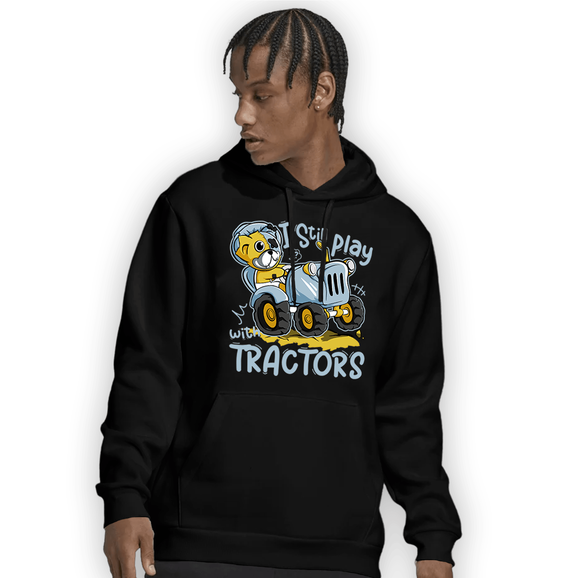 Blue Grey 13s Hoodie Match Play With Tractors BER - NastyJamz