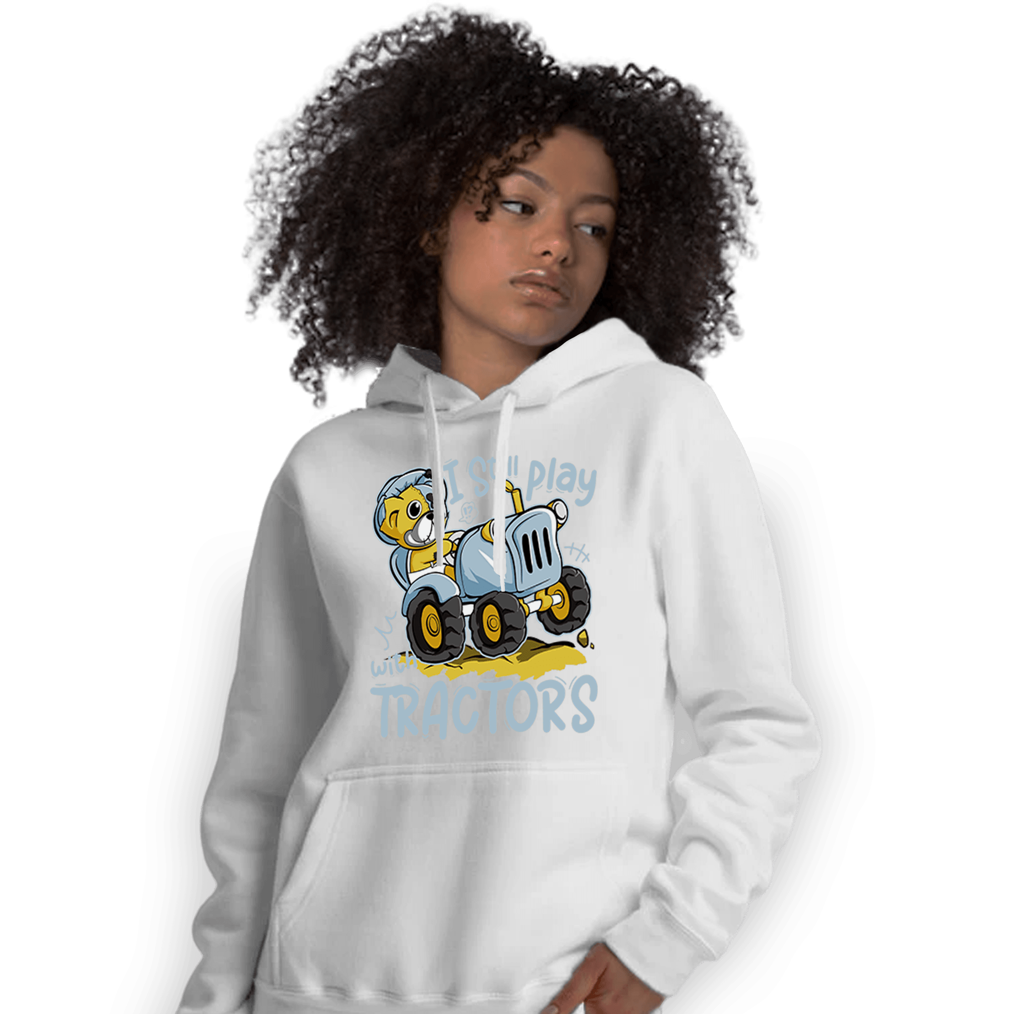 Blue Grey 13s Hoodie Match Play With Tractors BER - NastyJamz