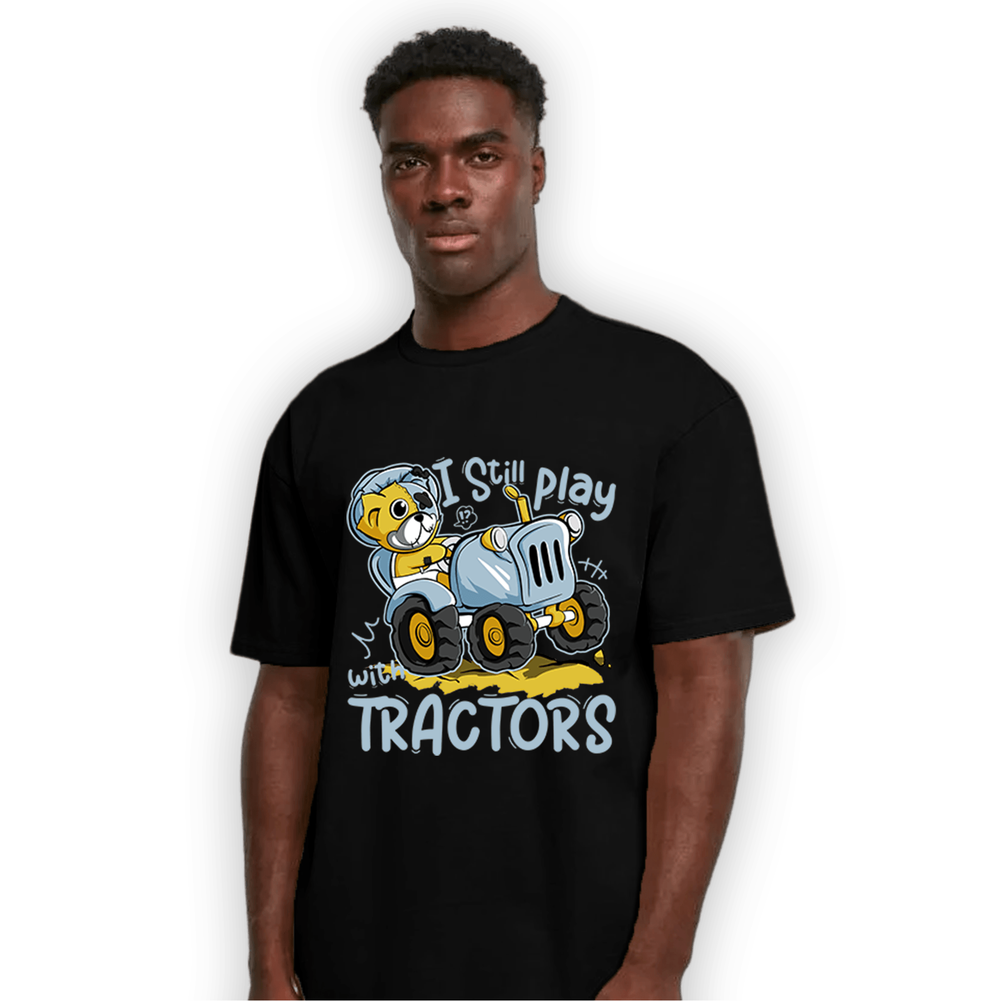 Blue Grey 13s T Shirt Match Play With Tractors BER - NastyJamz