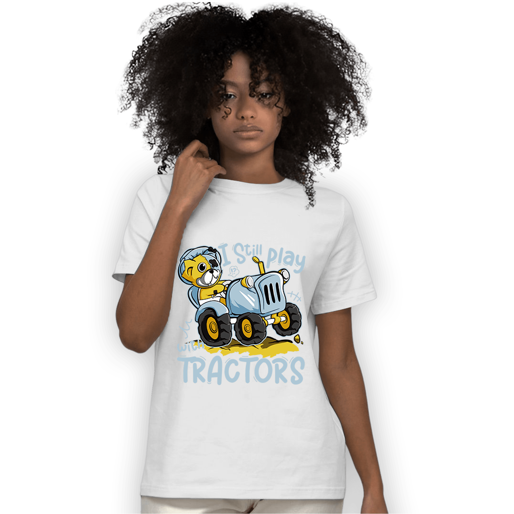 Blue Grey 13s T Shirt Match Play With Tractors BER - NastyJamz