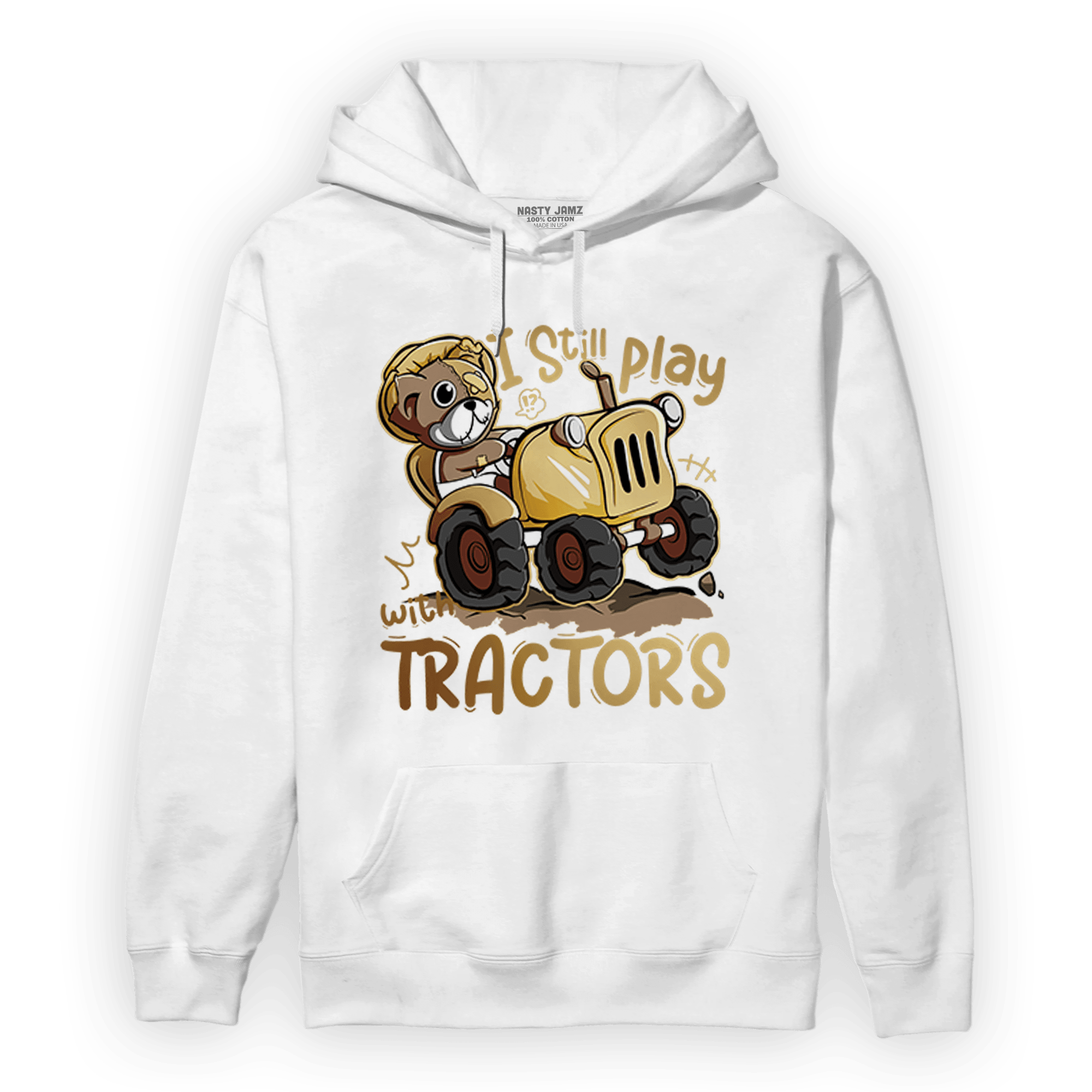 High OG Metallic Gold 1s Hoodie Match Play With Tractors BER - NastyJamz