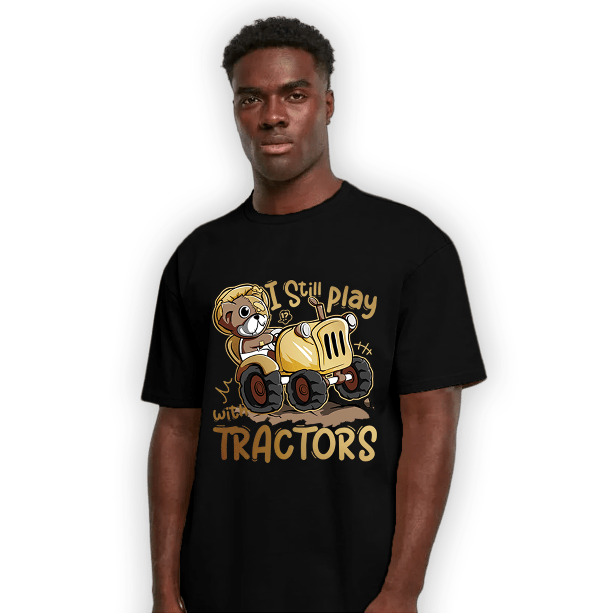High OG Metallic Gold 1s T Shirt Match Play With Tractors BER - NastyJamz