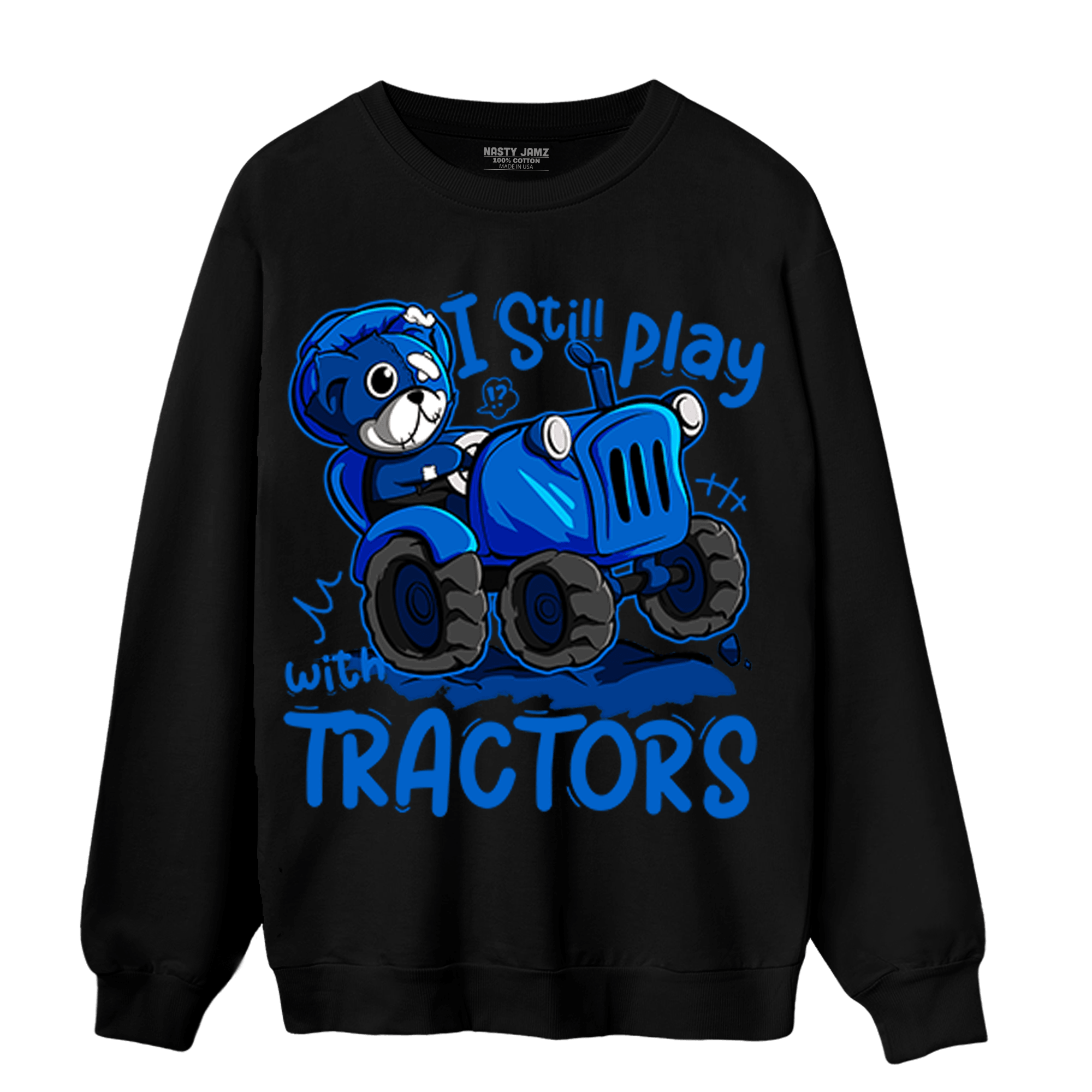 Royal Reimagined 1s Sweatshirt Match Play With Tractors BER - NastyJamz