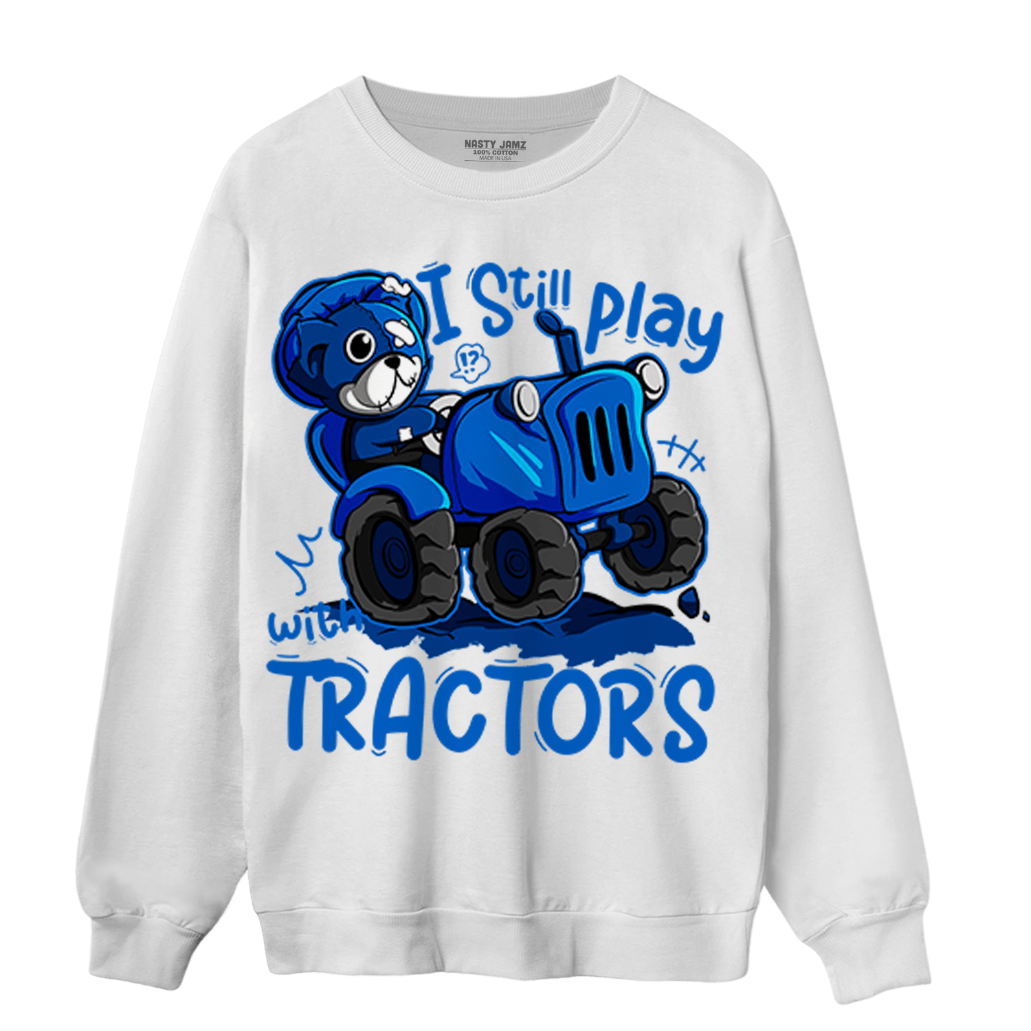 Royal Reimagined 1s Sweatshirt Match Play With Tractors BER - NastyJamz