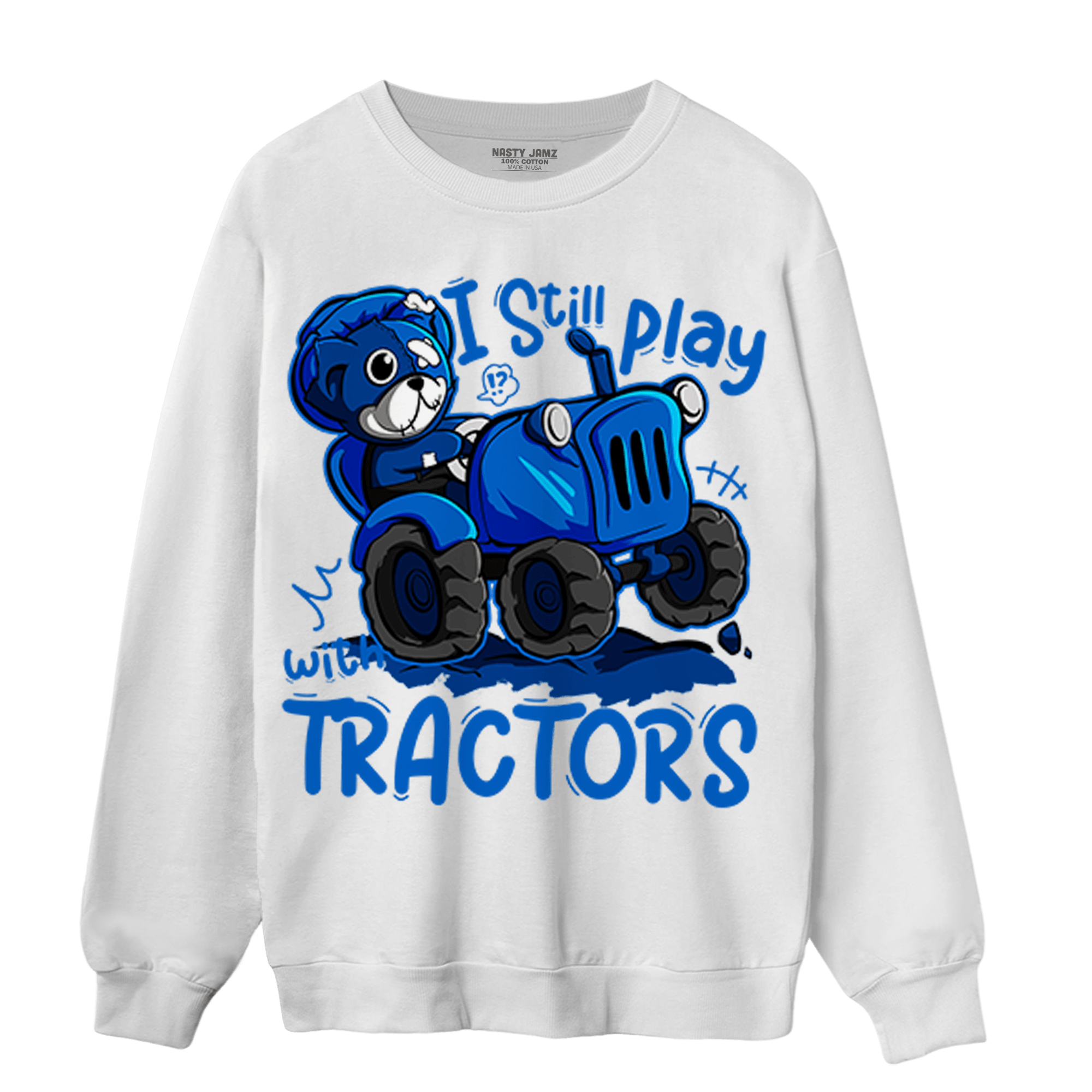 Royal Reimagined 1s Sweatshirt Match Play With Tractors BER - NastyJamz