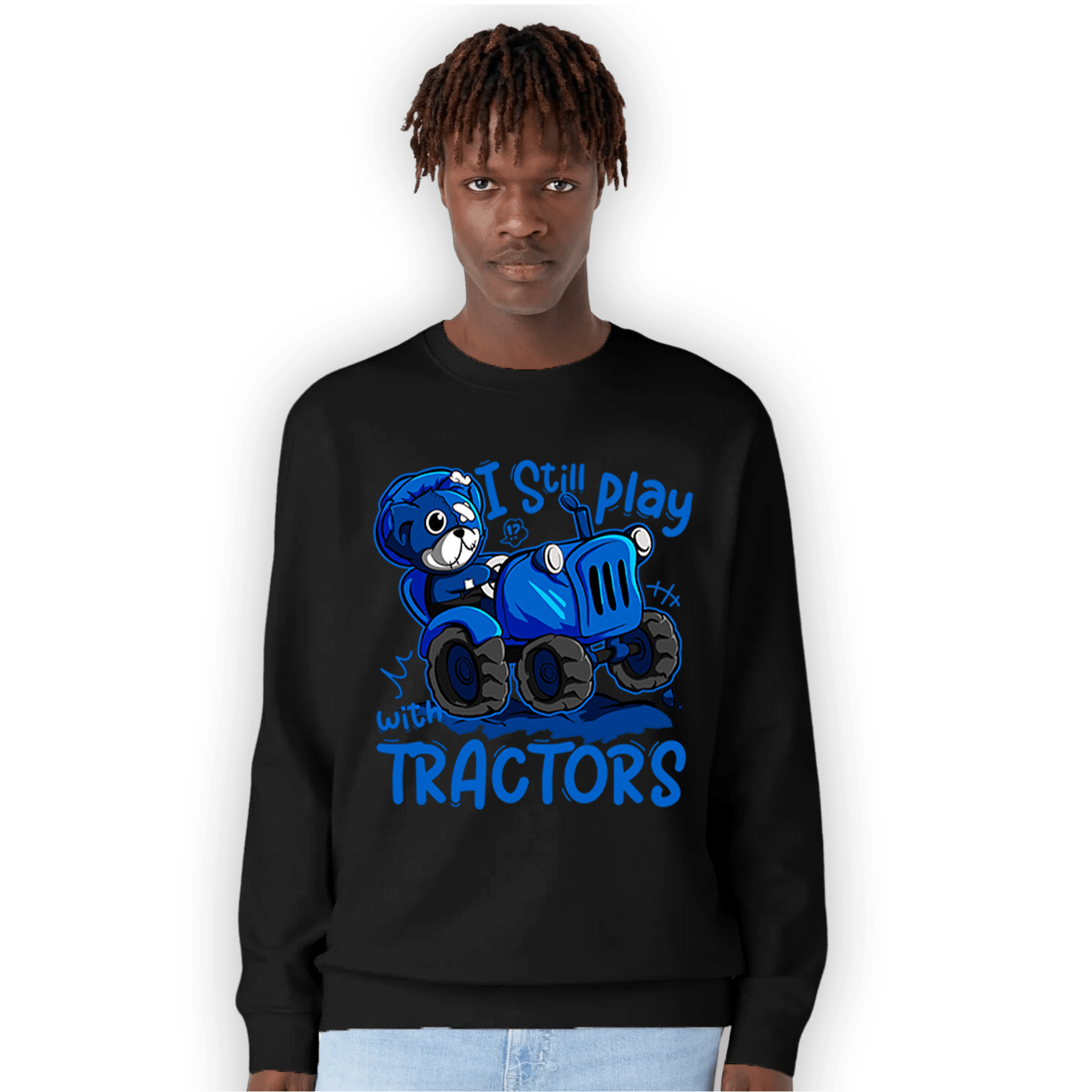 Royal Reimagined 1s Sweatshirt Match Play With Tractors BER - NastyJamz