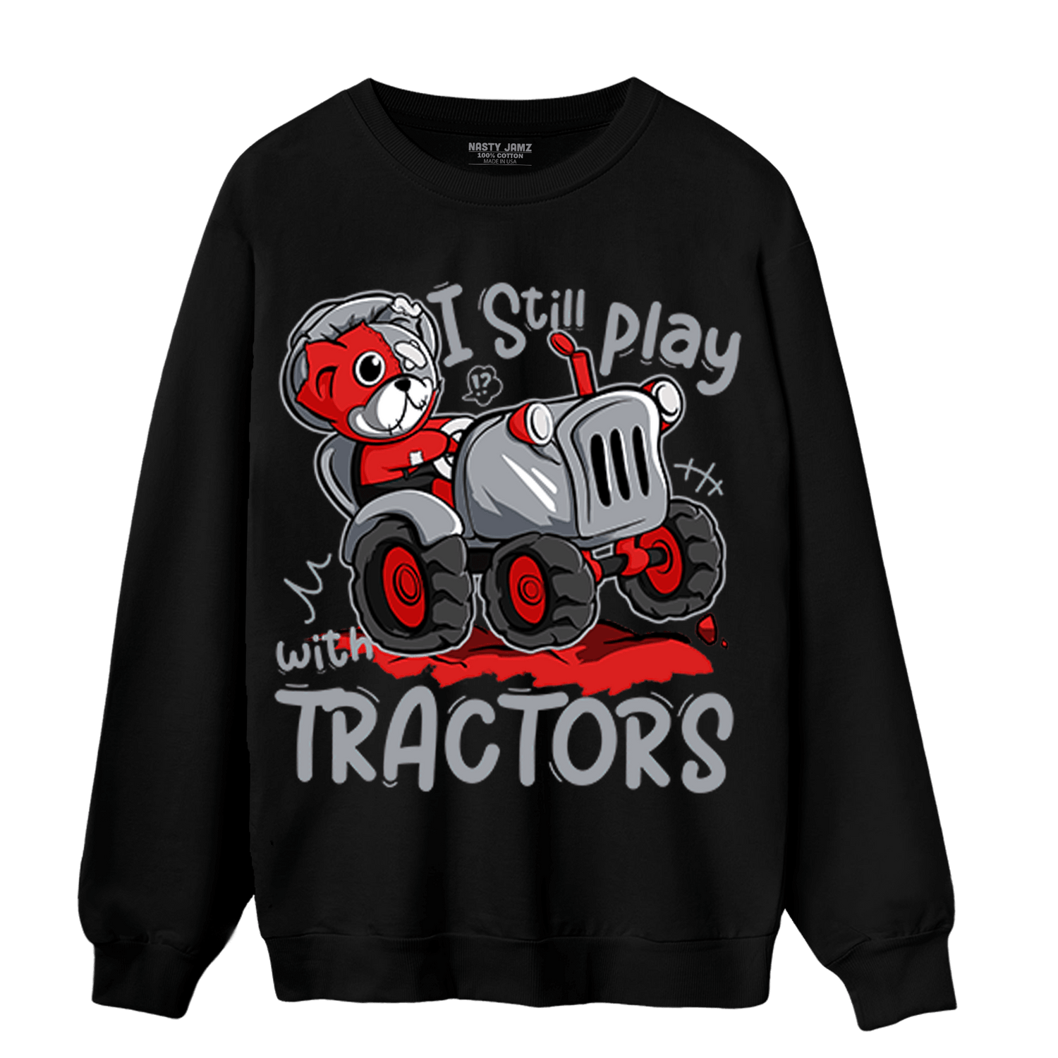 Bred Reimagined 4s Sweatshirt Match Play With Tractors BER - NastyJamz