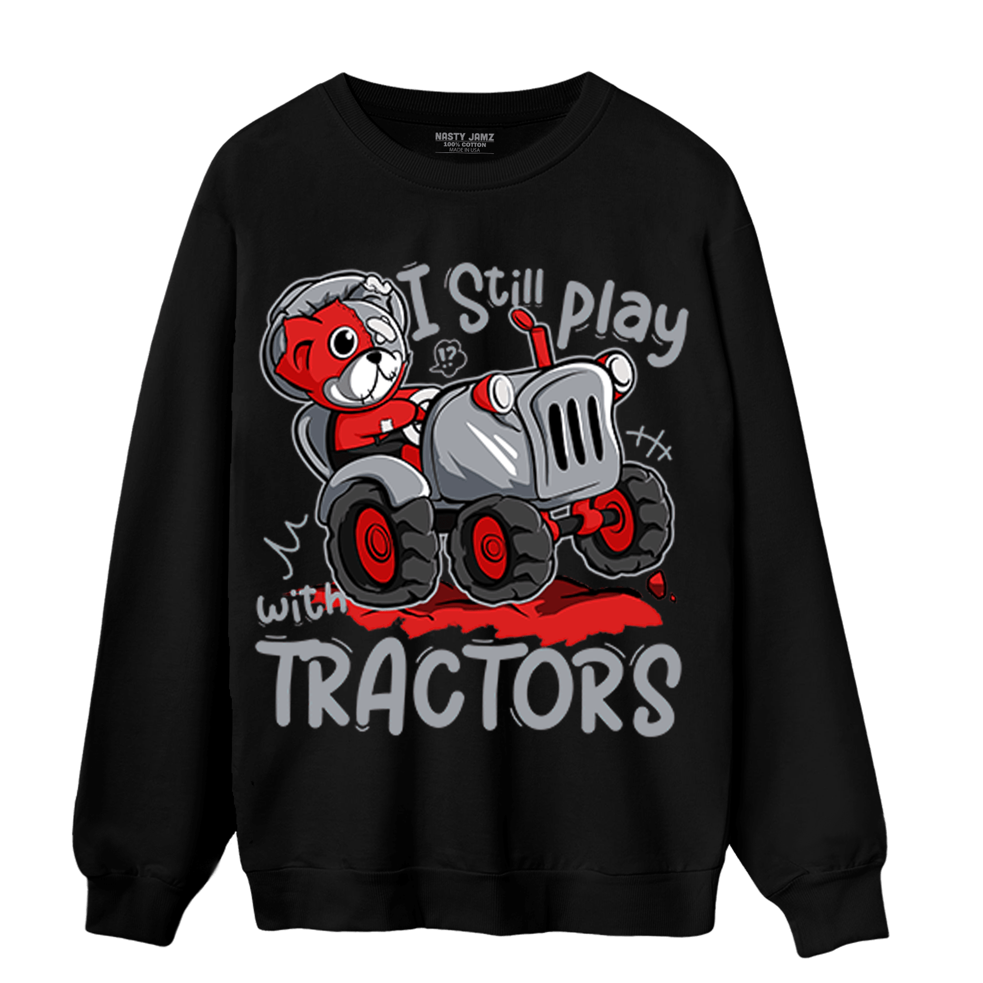 Bred Reimagined 4s Sweatshirt Match Play With Tractors BER - NastyJamz